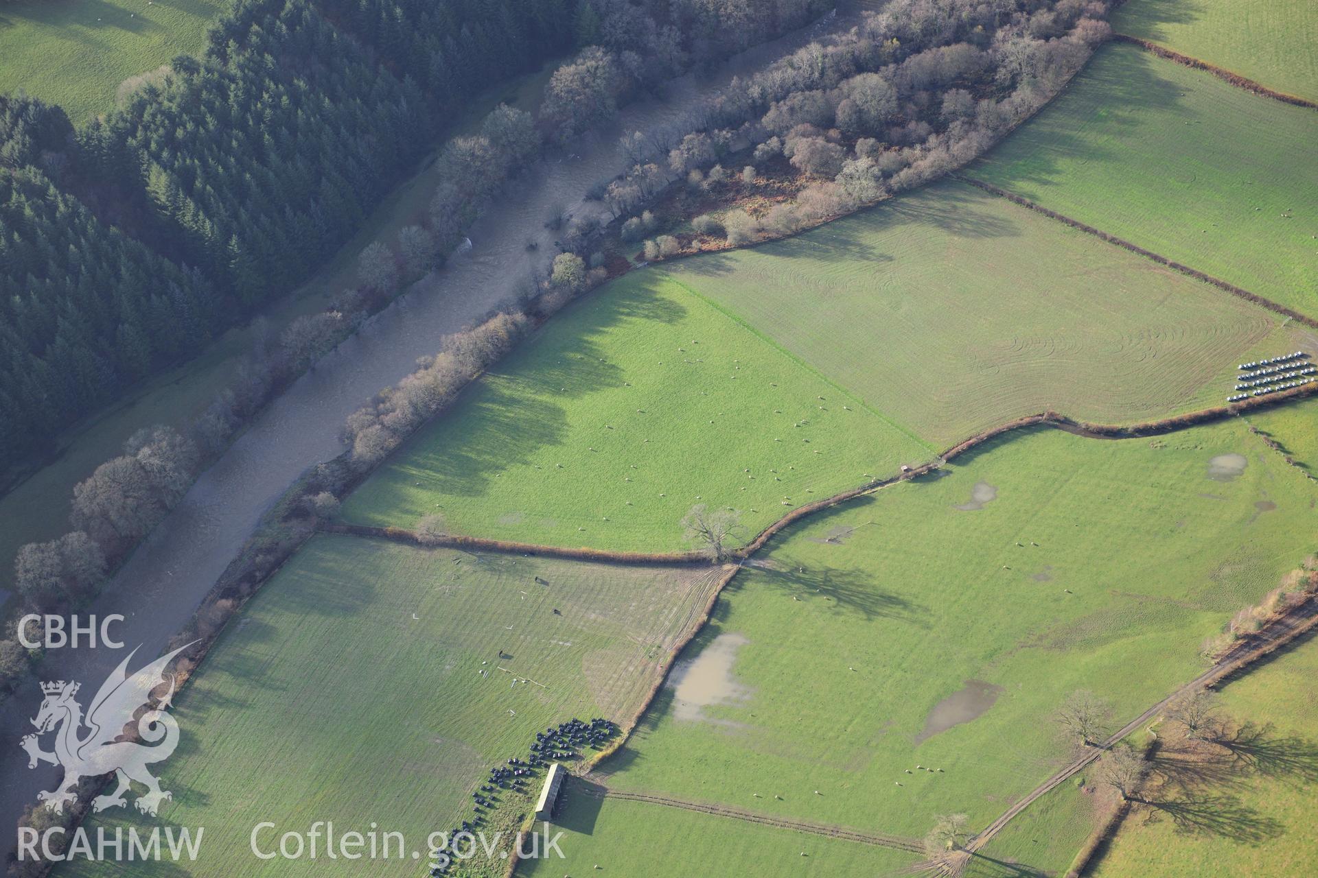 RCAHMW colour oblique photograph of Penmincae Roman fortlet. Taken by Toby Driver on 23/11/2012.