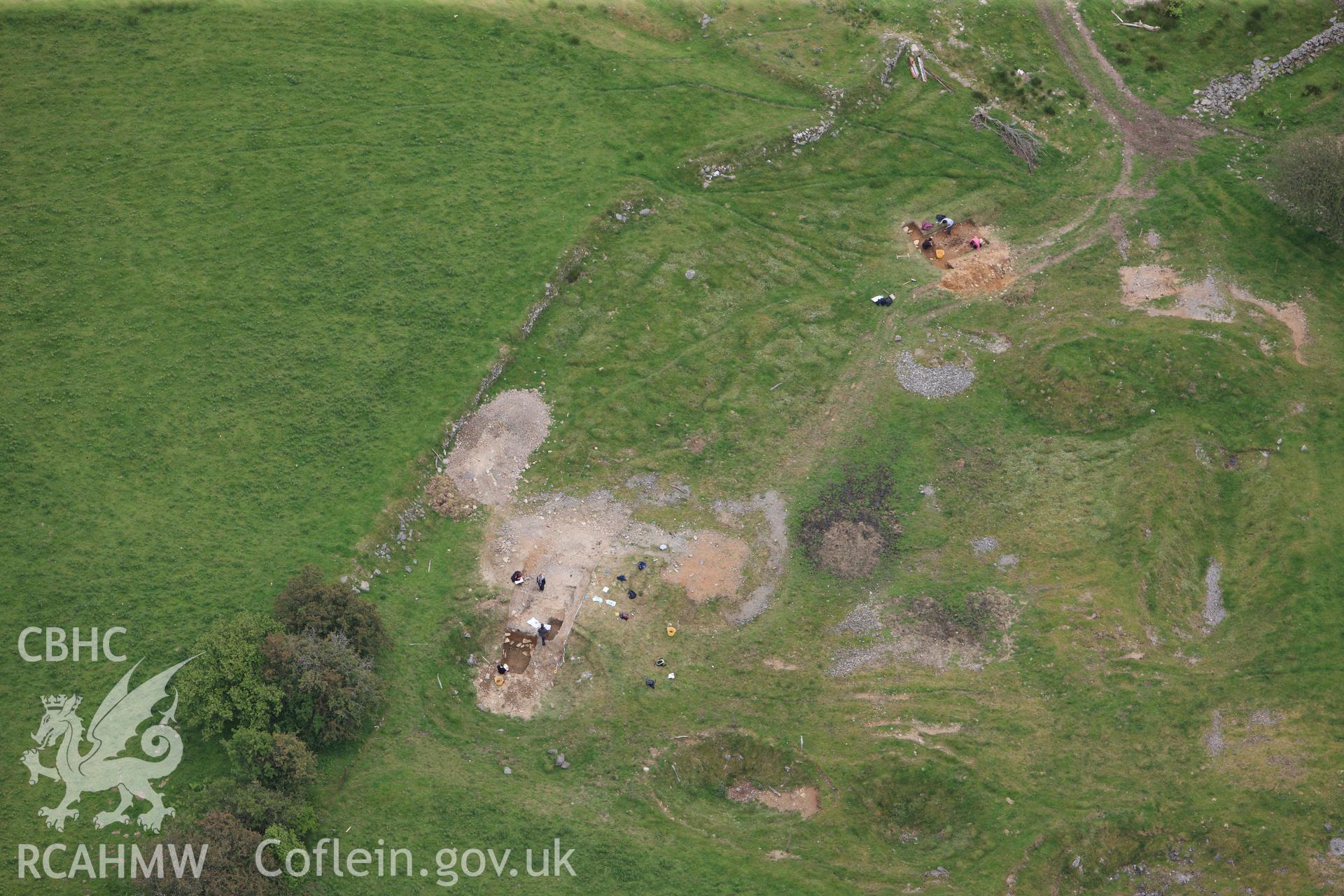 RCAHMW colour oblique photograph of Florida Mine, excavations in progress. Taken by Toby Driver on 19/06/2012.