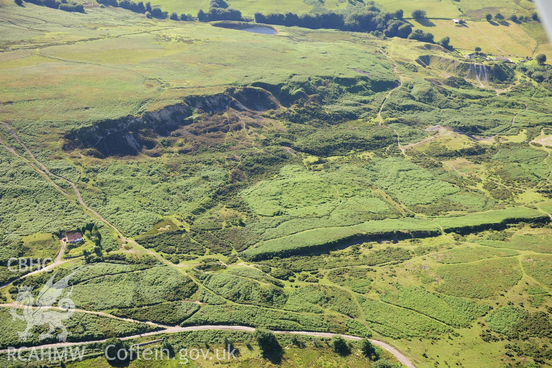 RCAHMW colour oblique photograph of Iron Ore Scouring, Upper Race, Pontypool. Taken by Toby Driver on 24/07/2012.