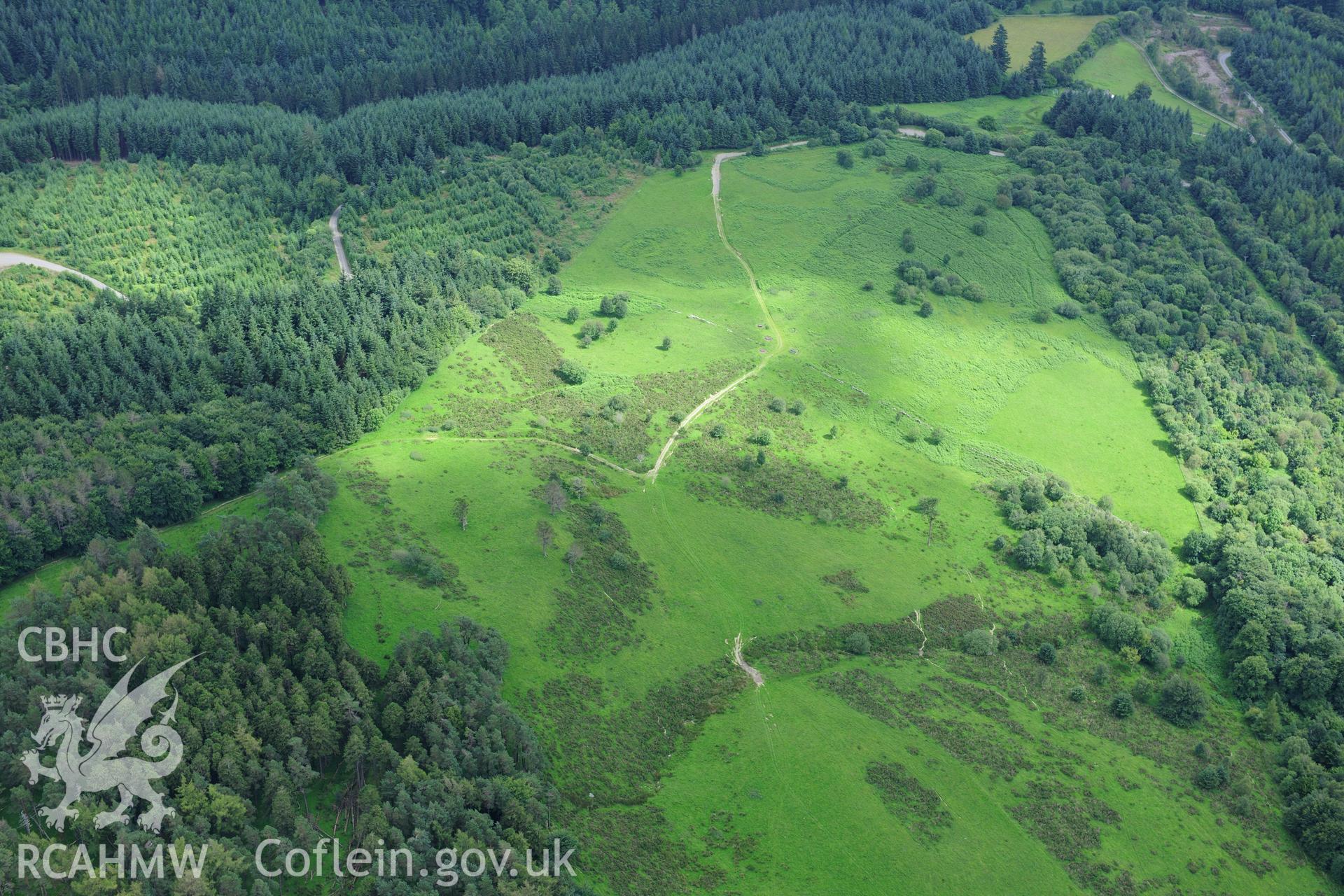 RCAHMW colour oblique photograph of Bryn Gwyn deserted rural settlement. Taken by Toby Driver on 27/07/2012.