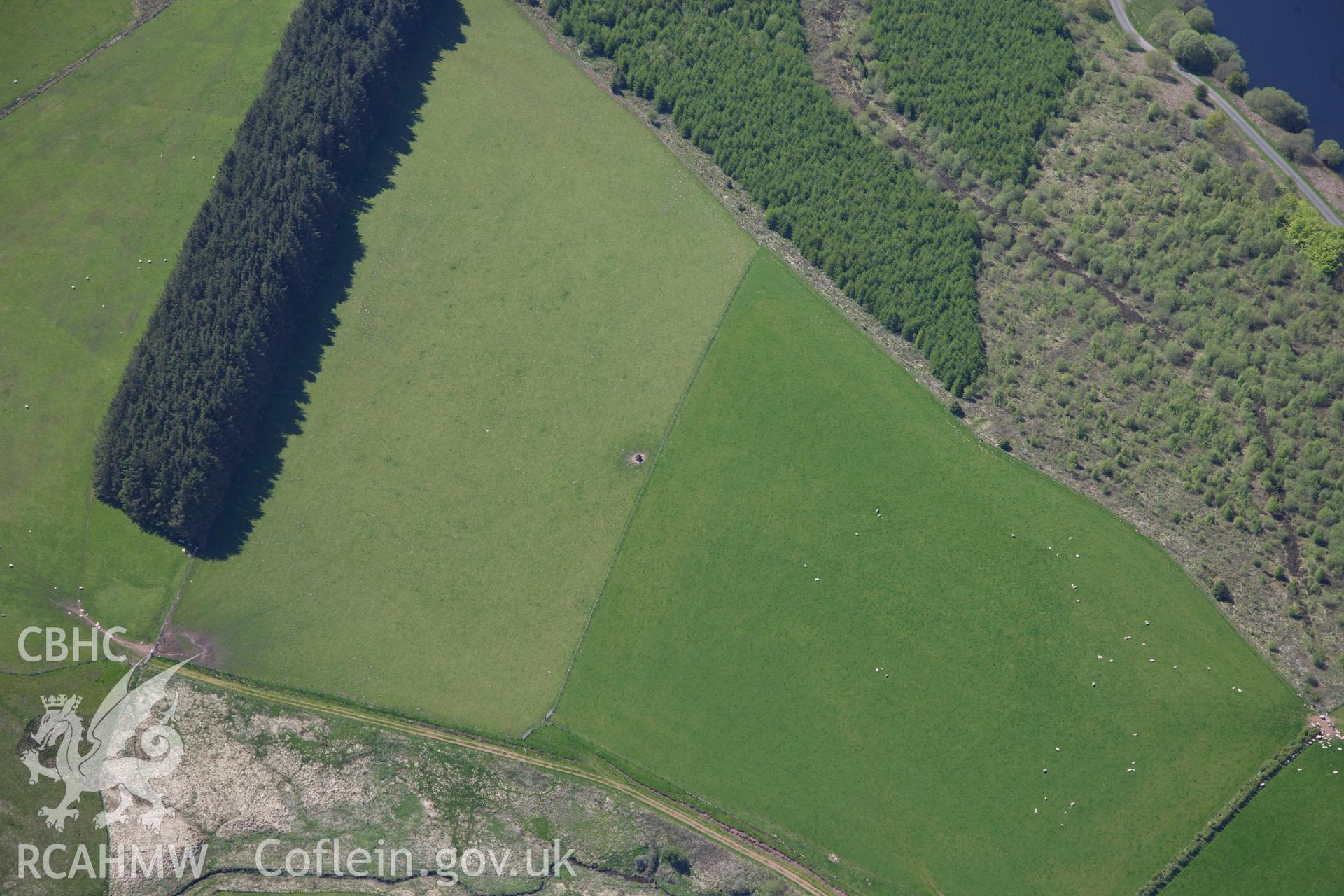 RCAHMW colour oblique photograph of Gwern Wyddog, stone. Taken by Toby Driver on 22/05/2012.