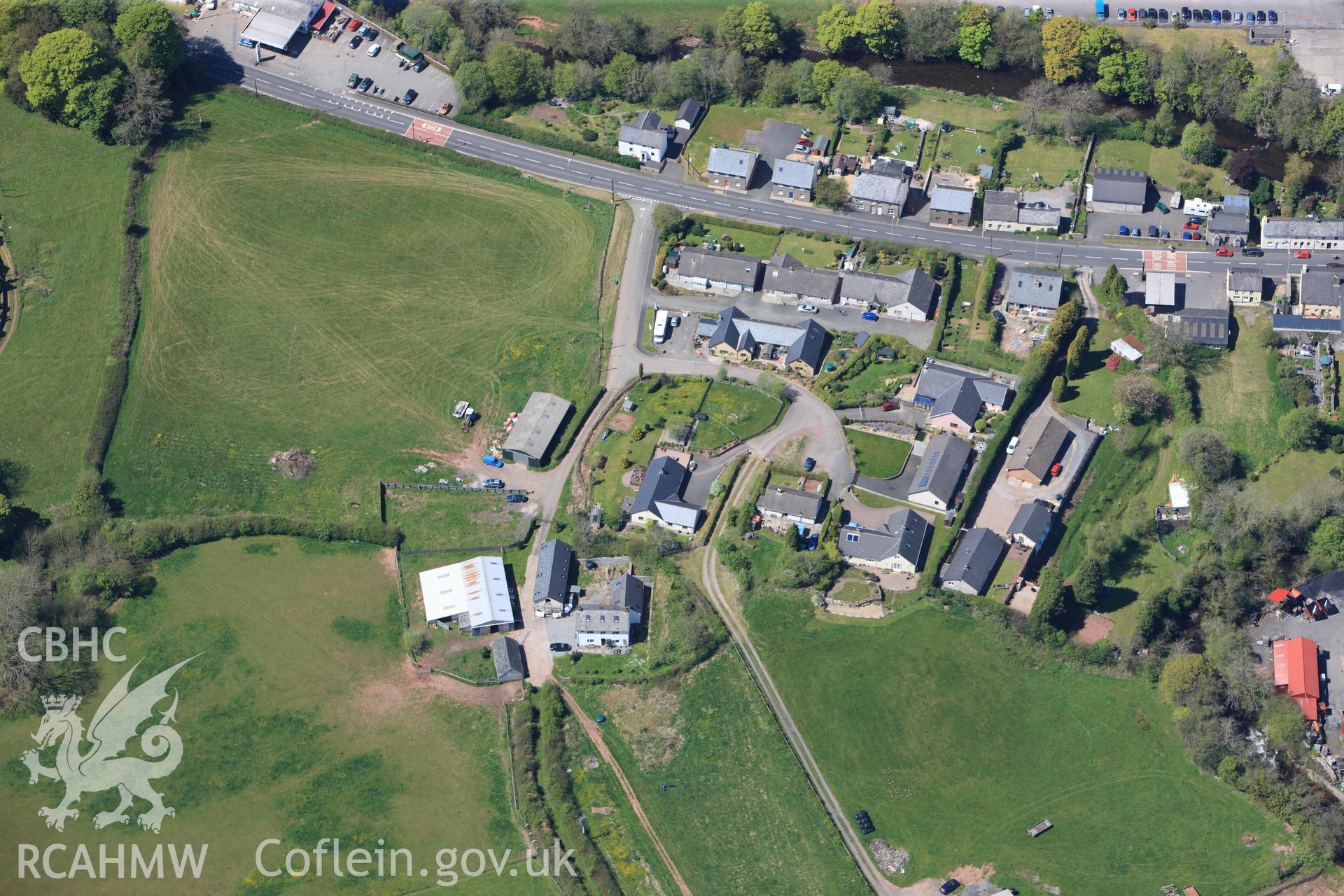 RCAHMW colour oblique photograph of Castell-du, Sennybridge. Taken by Toby Driver on 22/05/2012.