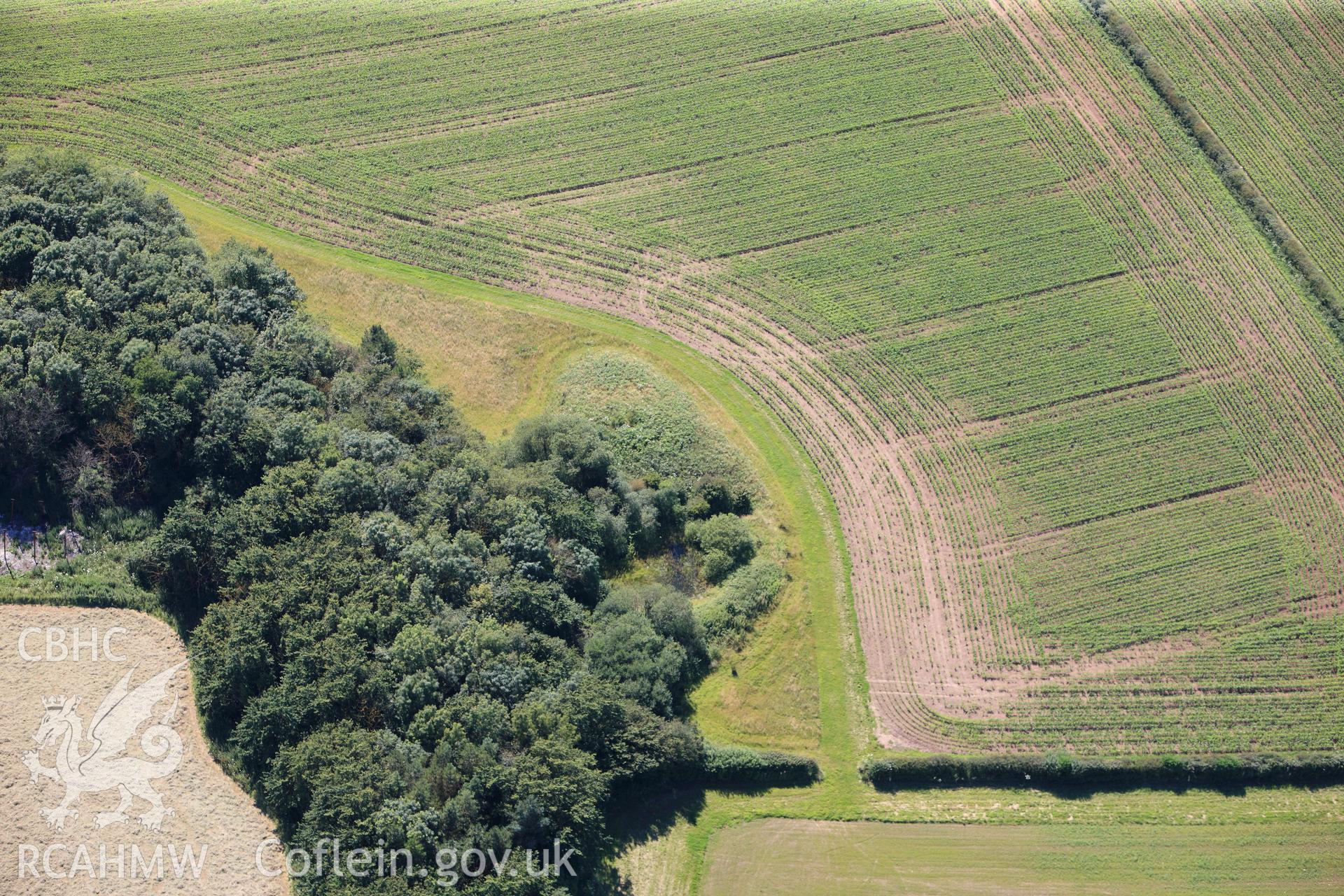 RCAHMW colour oblique photograph of Tythegston long barrow. Taken by Toby Driver on 24/07/2012.