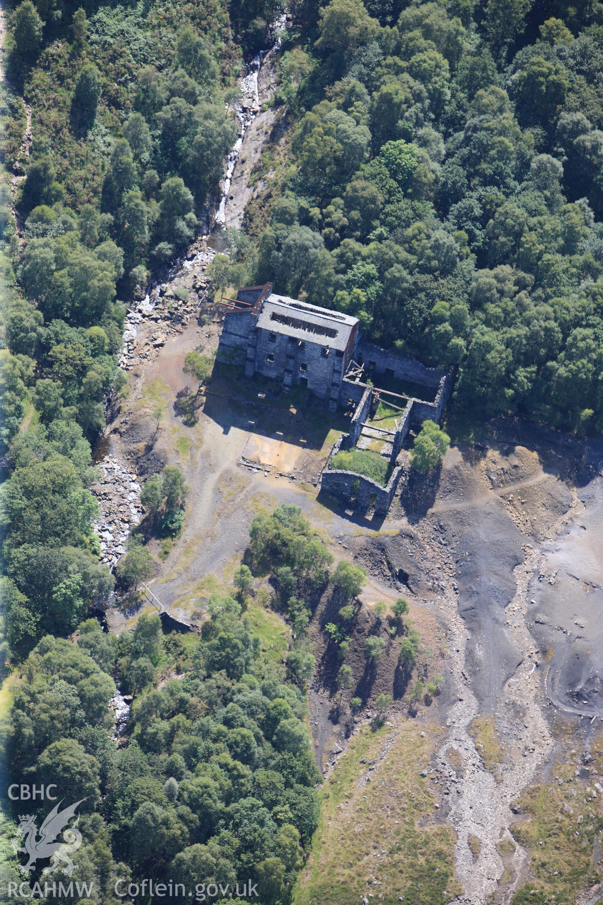 RCAHMW colour oblique photograph of Klondyke lead mine, viewed from the north. Taken by Toby Driver on 10/08/2012.