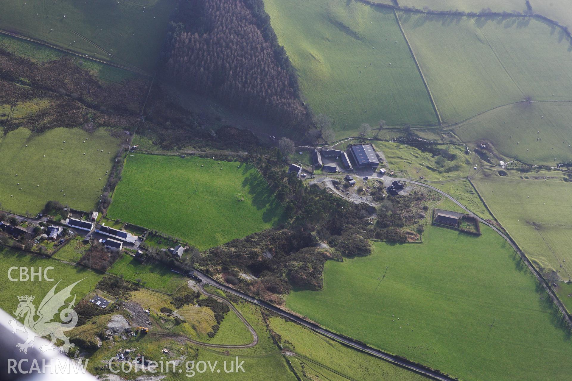 RCAHMW colour oblique photograph of Darren Mine. Taken by Toby Driver on 07/02/2012.