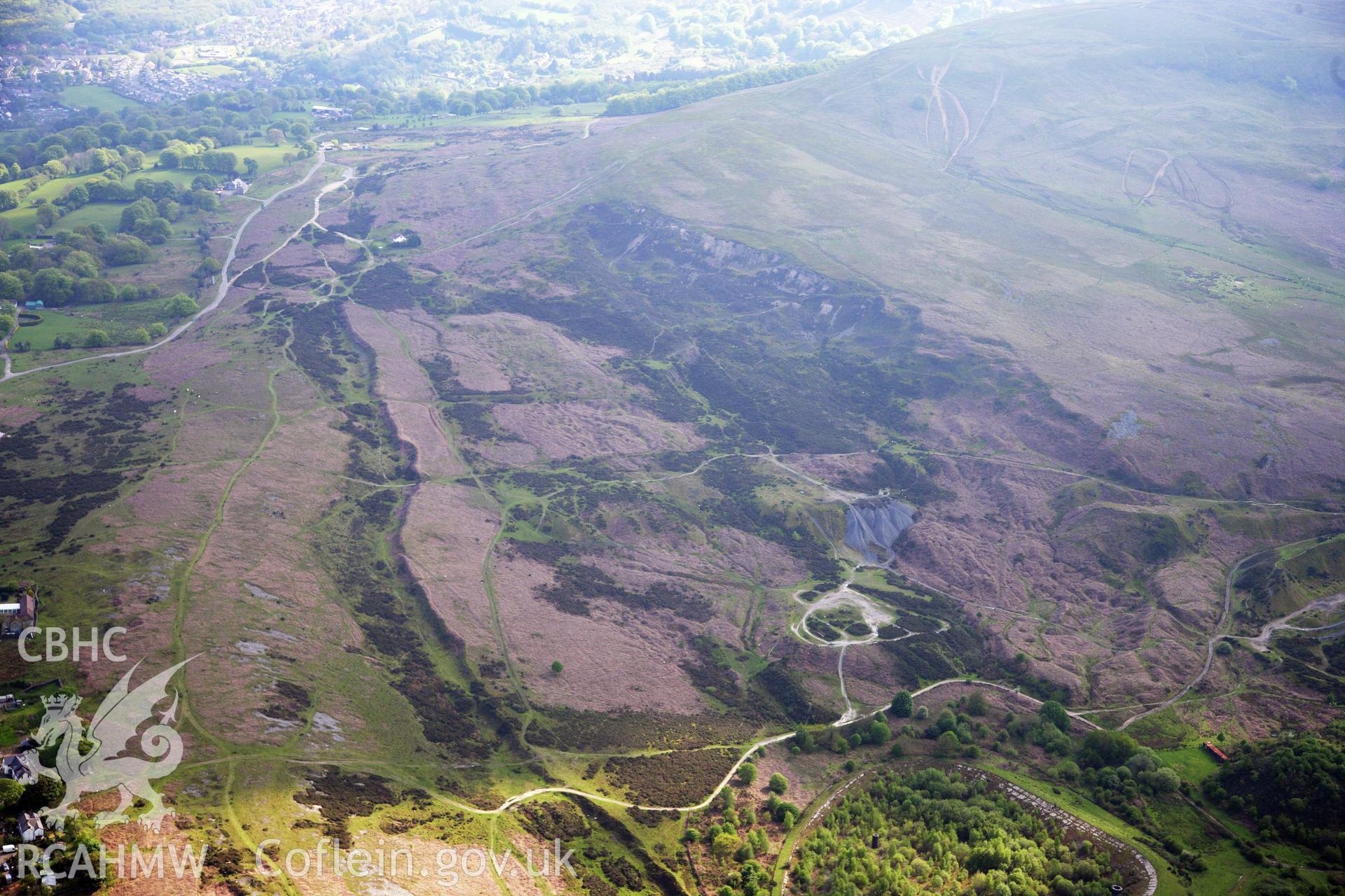 RCAHMW colour oblique photograph of Iron Ore Scouring, Upper Race, Pontypool. Taken by Toby Driver on 22/05/2012.