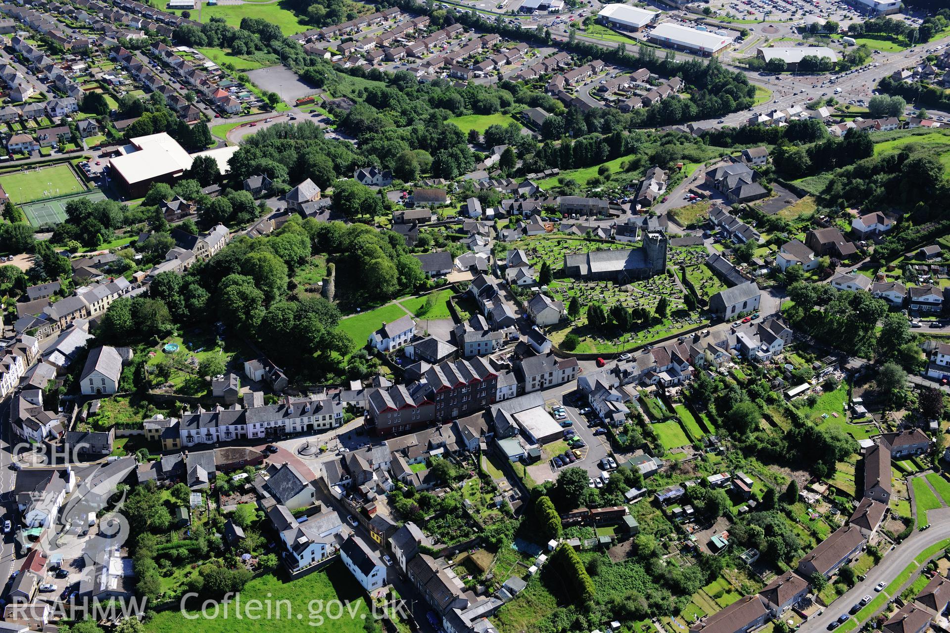 RCAHMW colour oblique photograph of Llantrisant borough. Taken by Toby Driver on 24/07/2012.