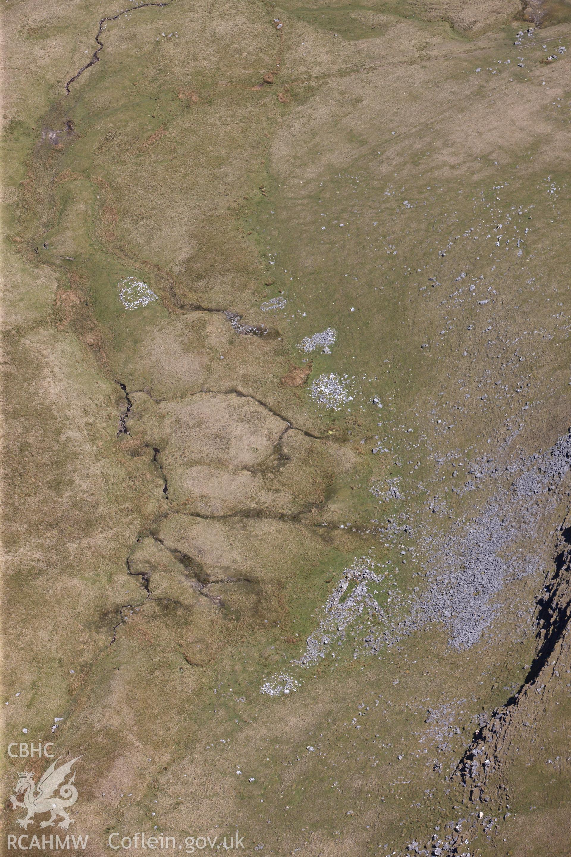 RCAHMW colour oblique photograph of Blaen y Cylchau, deserted settlement. Taken by Toby Driver on 22/05/2012.