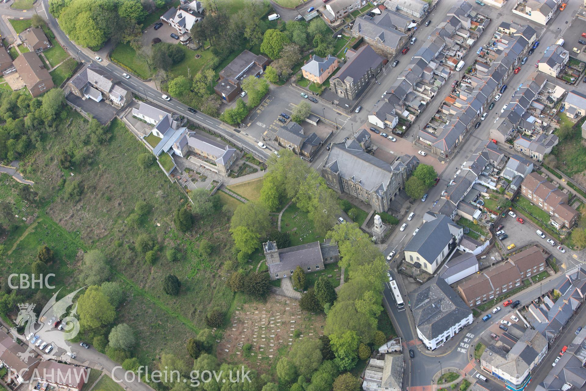 RCAHMW colour oblique photograph of Blaenavon, town. Taken by Toby Driver on 22/05/2012.