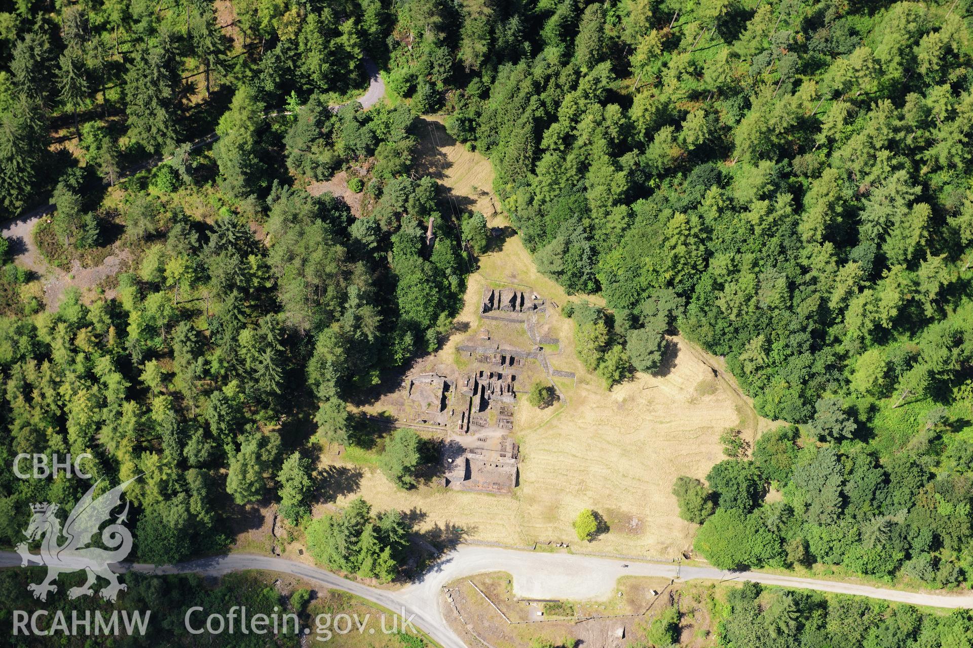 RCAHMW colour oblique photograph of Hafna lead mine, viewed from the north-east. Taken by Toby Driver on 10/08/2012.