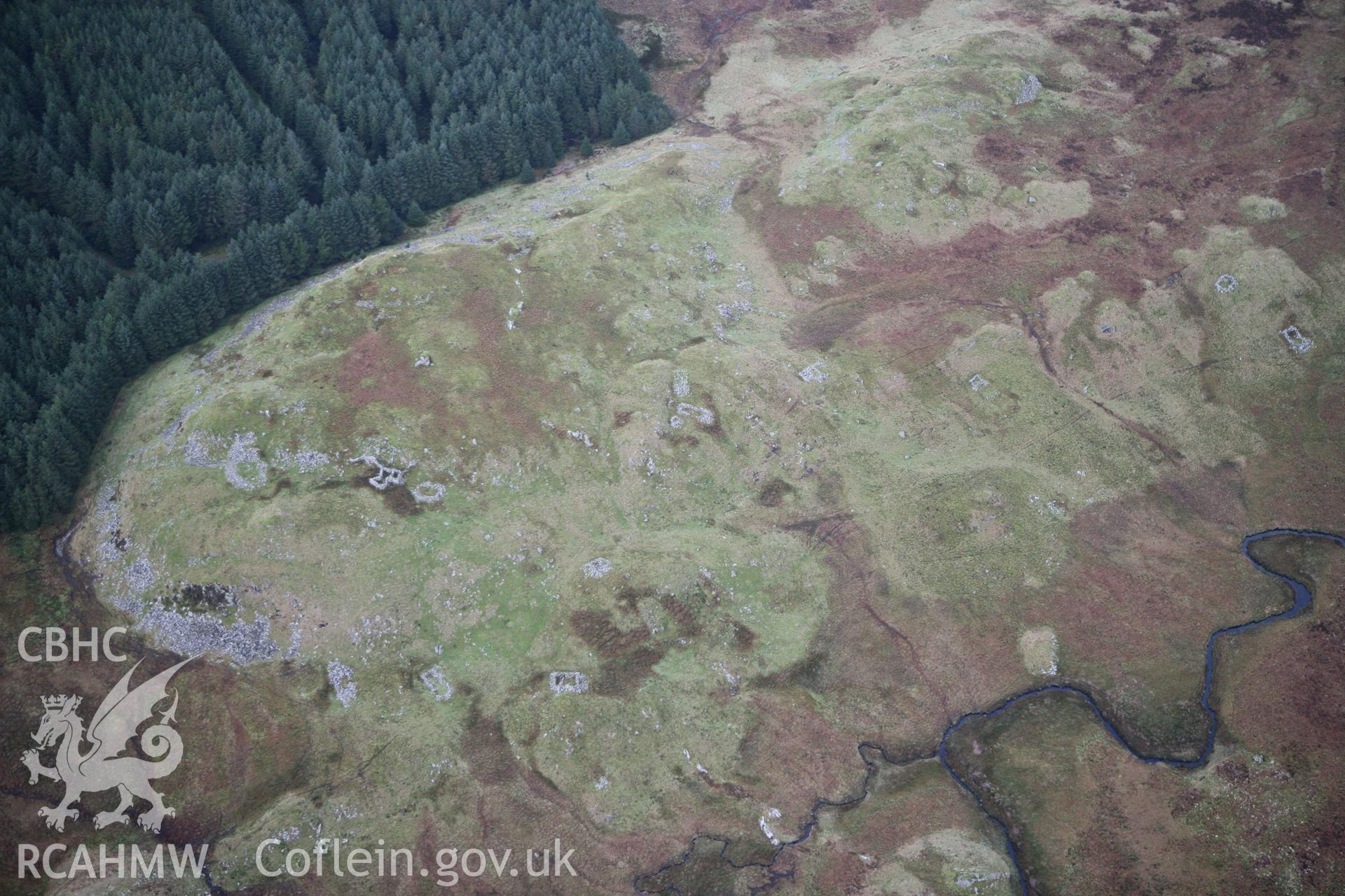 RCAHMW colour oblique photograph of Afon Goch deserted rural settlement. Taken by Toby Driver on 13/01/2012.