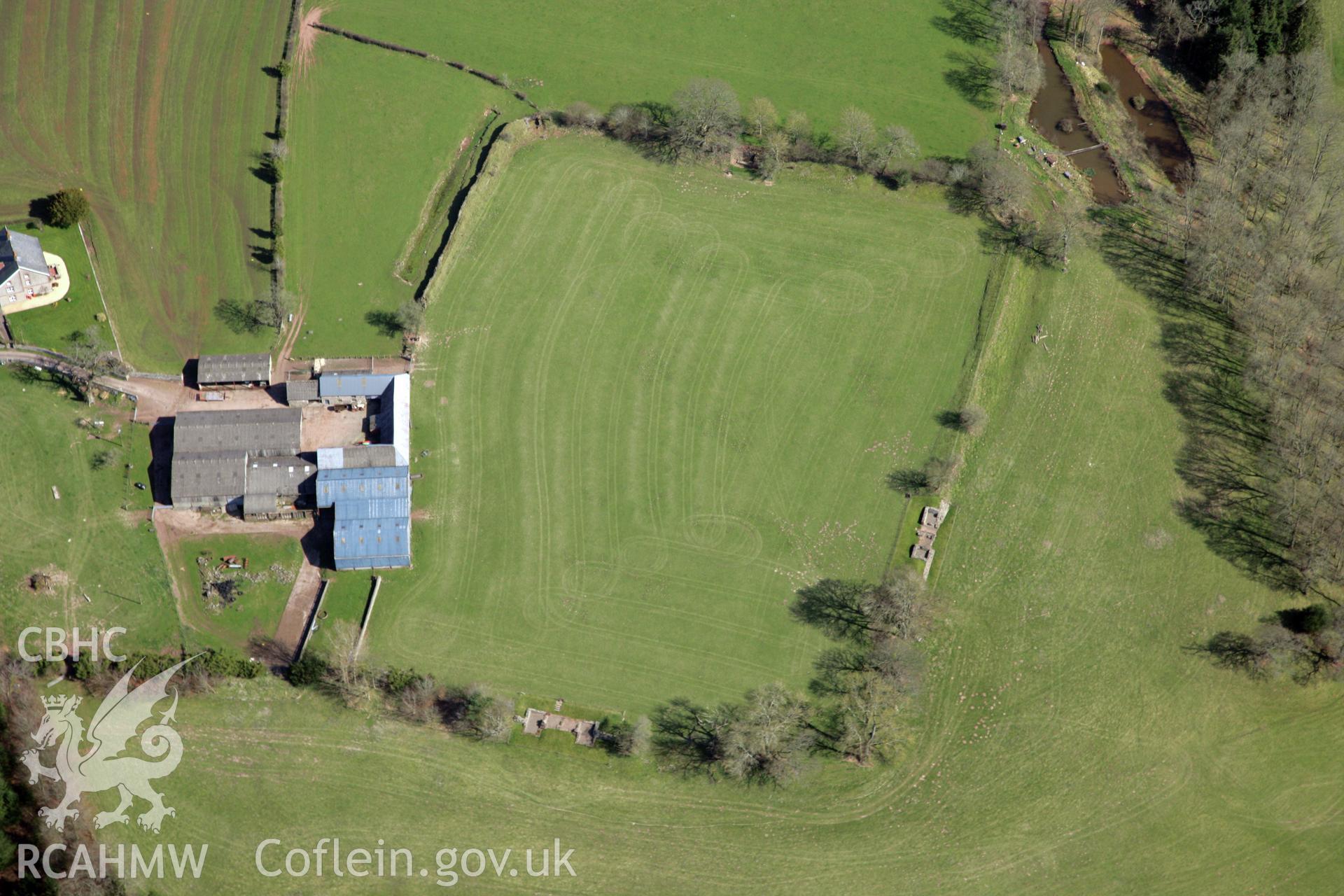 RCAHMW colour oblique photograph of Brecon Gaer Roman fort. Taken by Toby Driver and Oliver Davies on 28/03/2012.