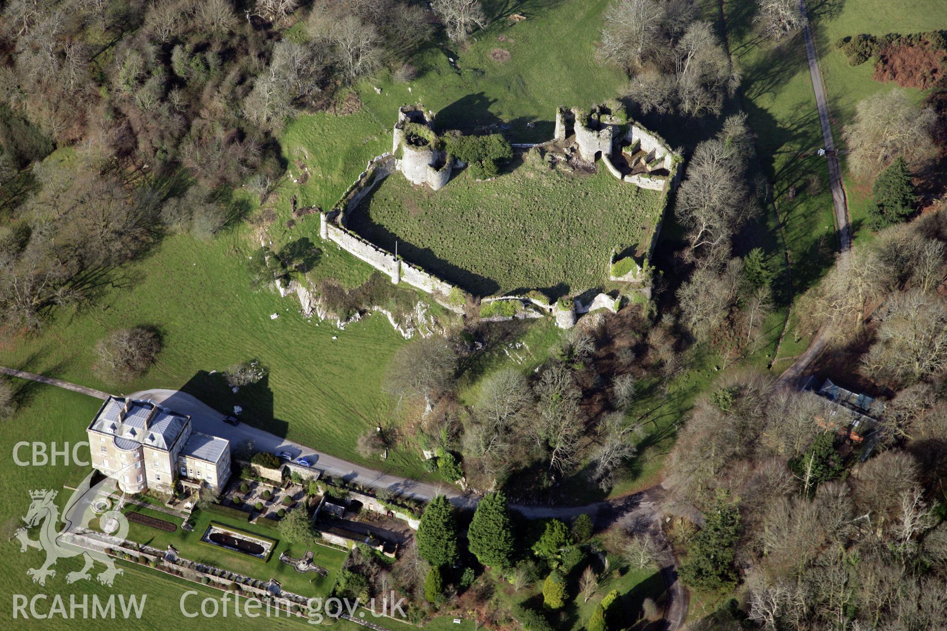 RCAHMW colour oblique photograph of Penrice Castle Mansion. Taken by Toby Driver on 02/02/2012.