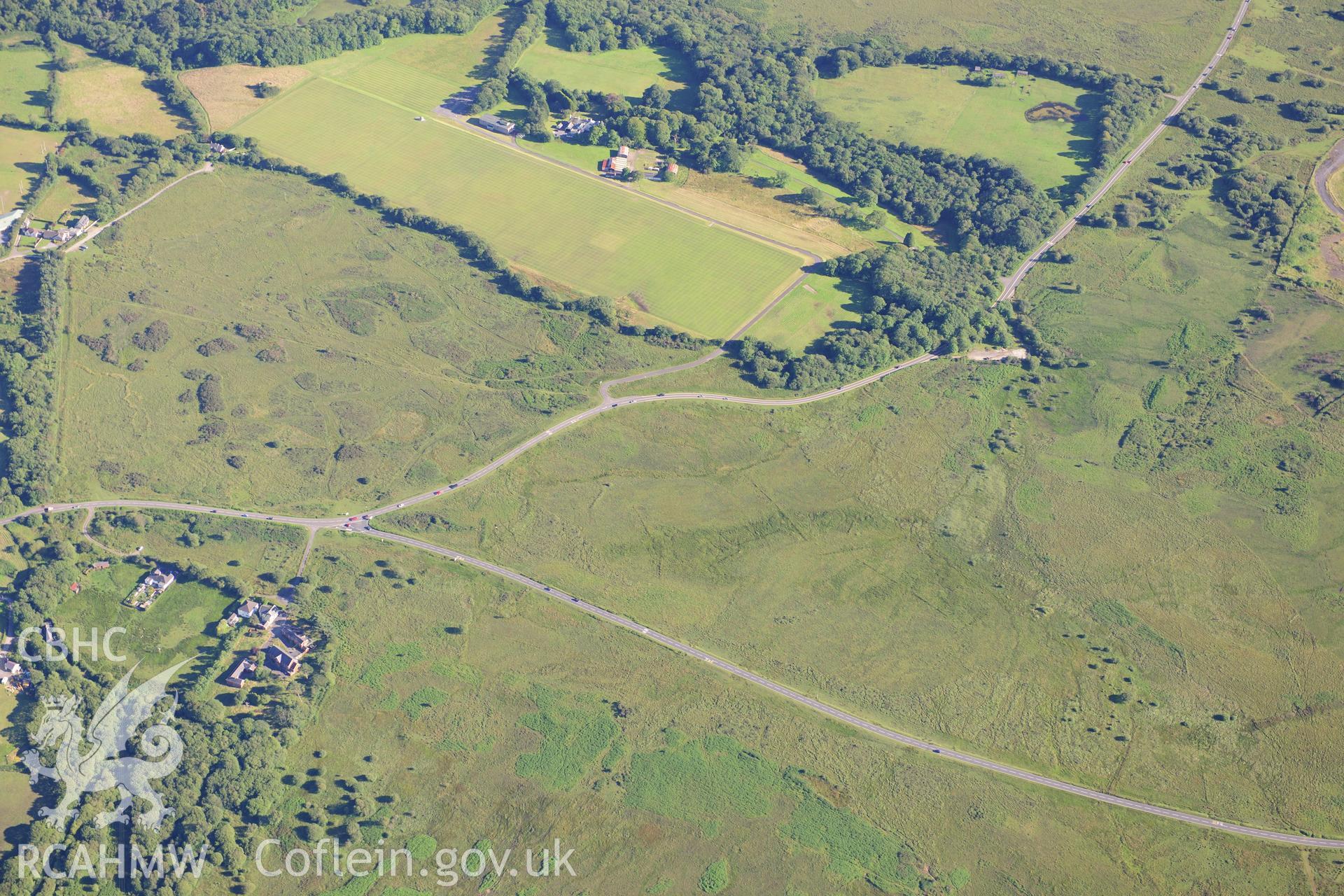 RCAHMW colour oblique photograph of Fairwood Common, west of Upper Killay, high landscape view. Taken by Toby Driver on 24/07/2012.