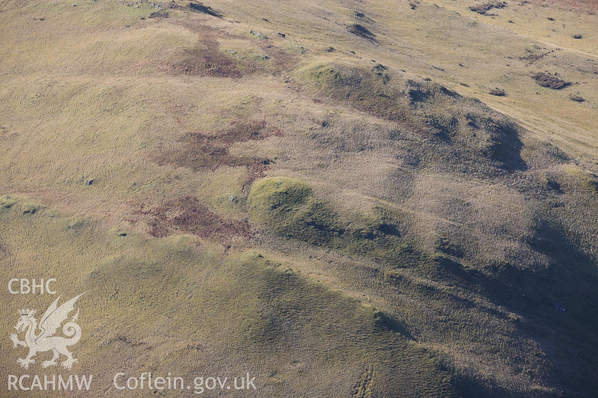 RCAHMW colour oblique photograph of Disgwylfa Fawr round barrow. Taken by Toby Driver on 05/11/2012.