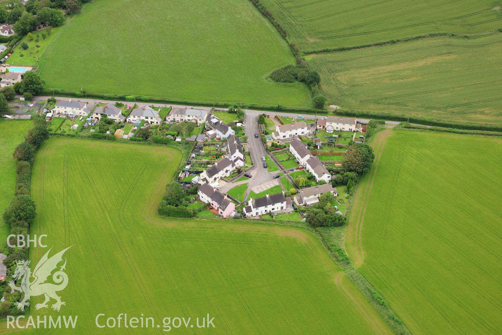 RCAHMW colour oblique photograph of Llandow Village. Taken by Toby Driver on 05/07/2012.