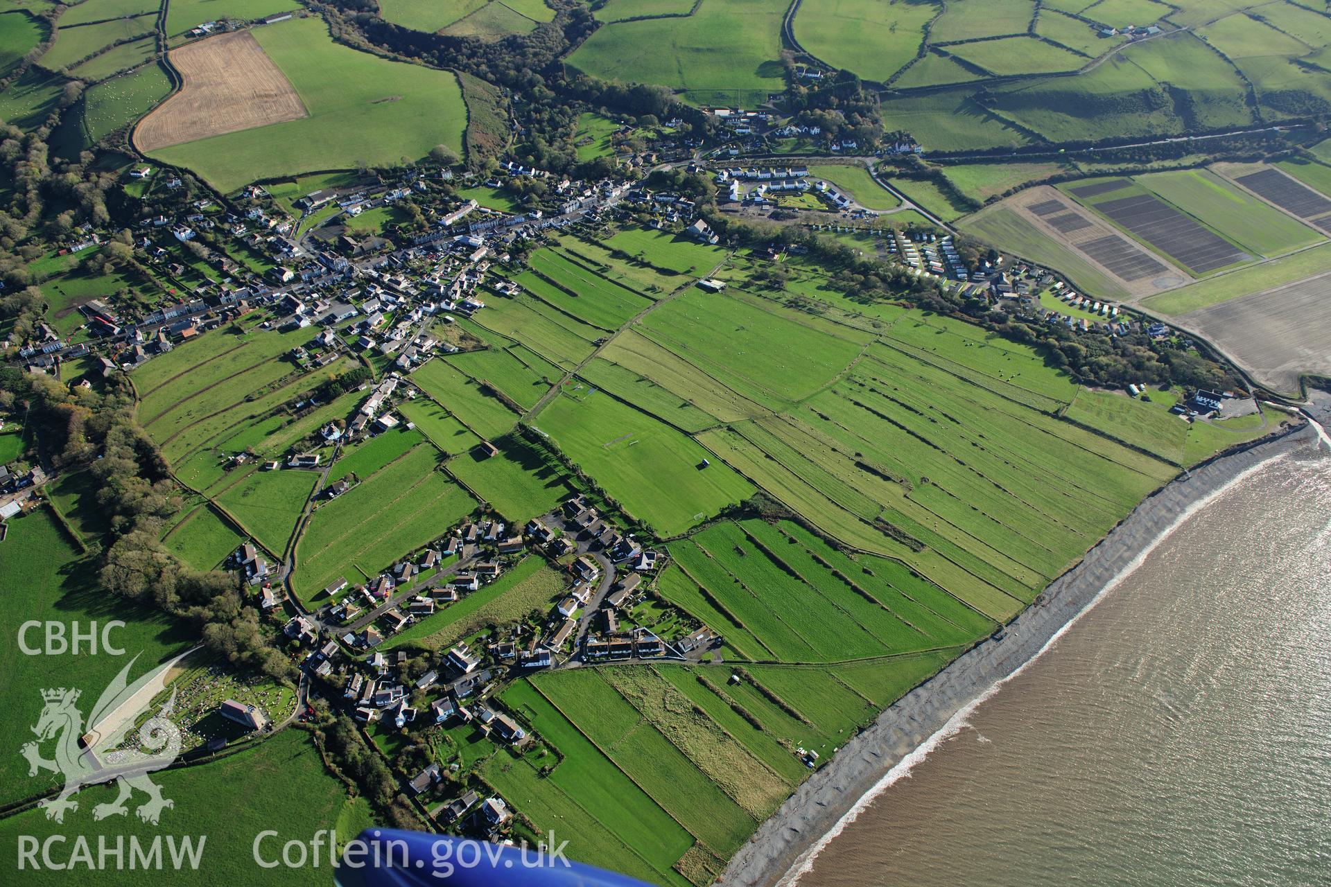 RCAHMW colour oblique photograph of Llanon field system. Taken by Toby Driver on 05/11/2012.