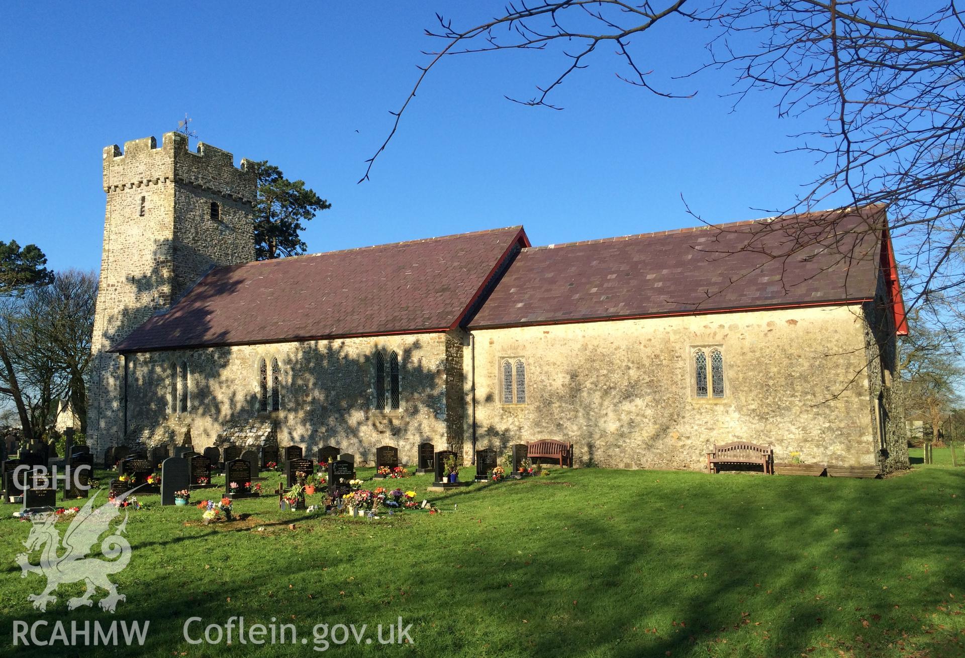 Colour photo showing Wiston Church, taken by Paul R. Davis, 20th January 2016.