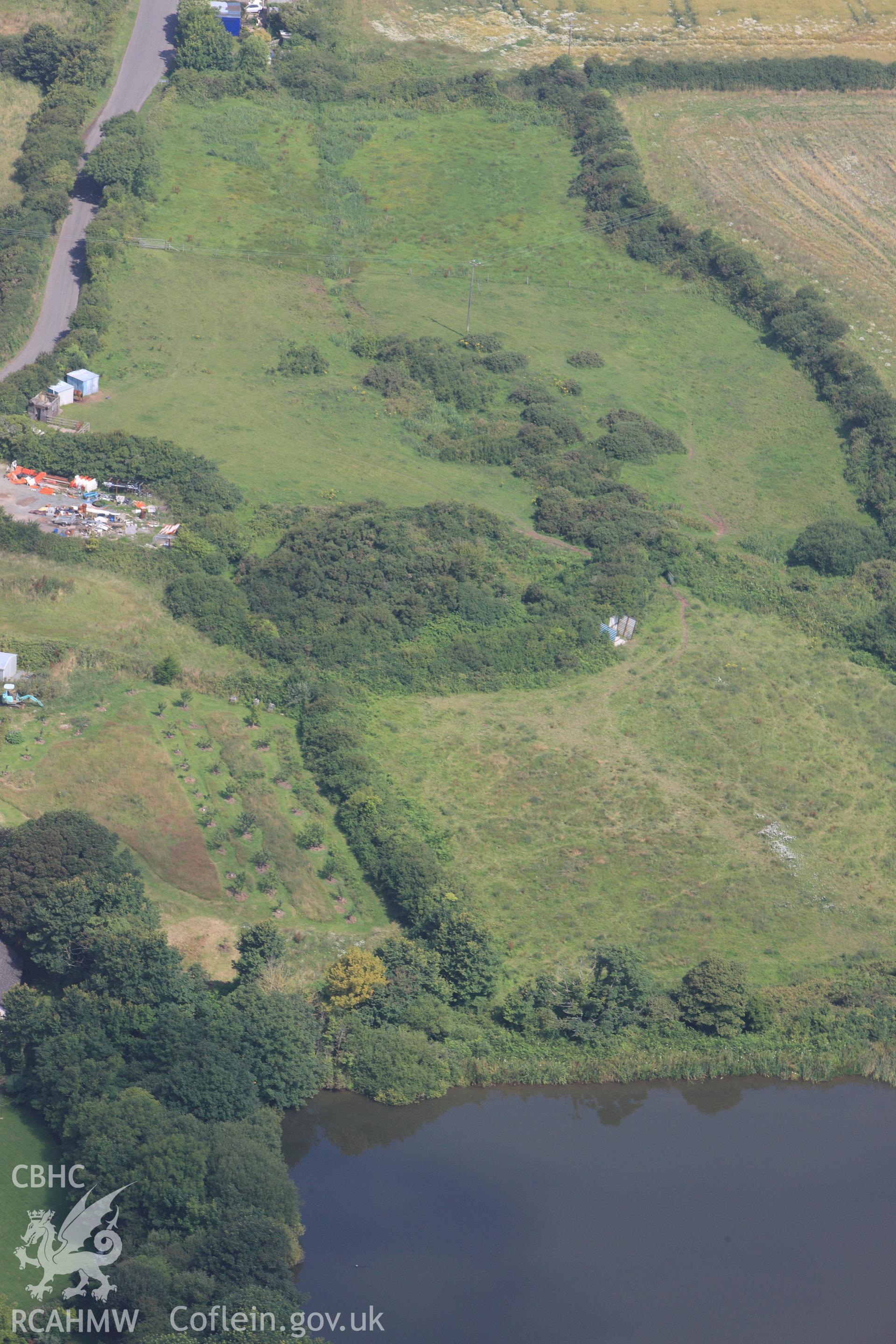 RCAHMW colour oblique photograph of St Ishmael's Tump. Taken by Toby Driver on 23/07/2010.