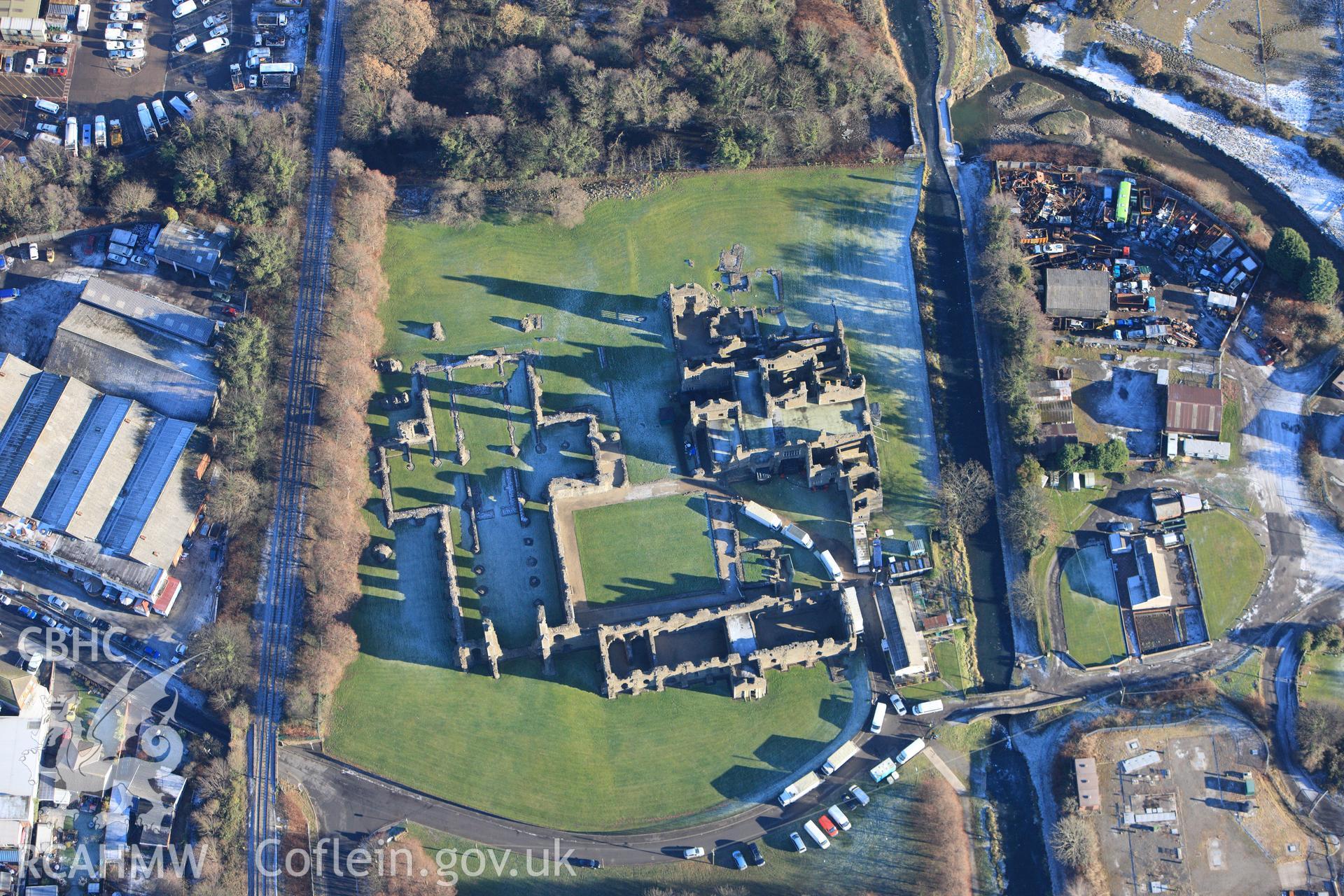 RCAHMW colour oblique photograph of Neath Abbey. Taken by Toby Driver on 08/12/2010.