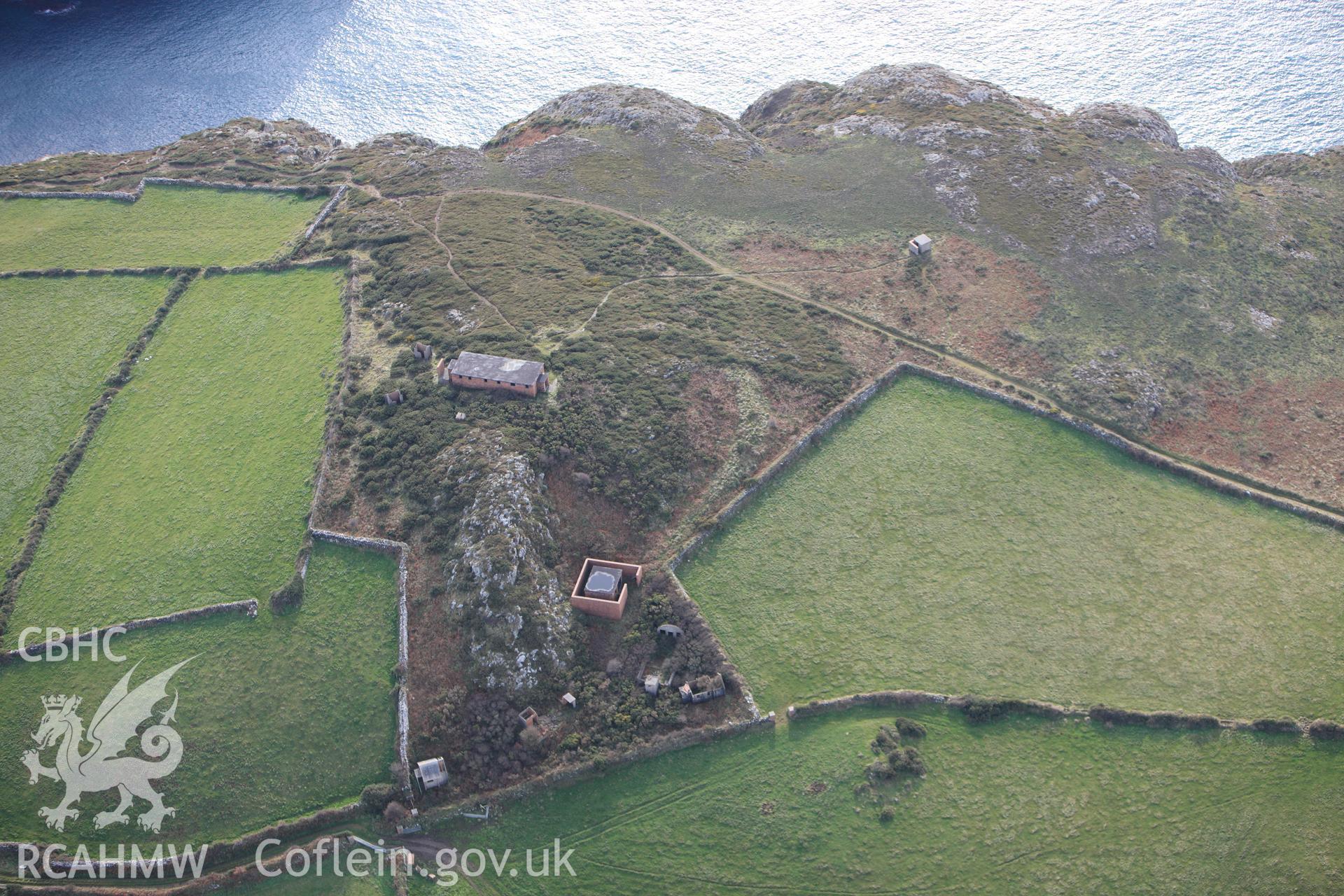 RCAHMW colour oblique photograph of Strumble Head Radar Station. Taken by Toby Driver on 16/11/2010.