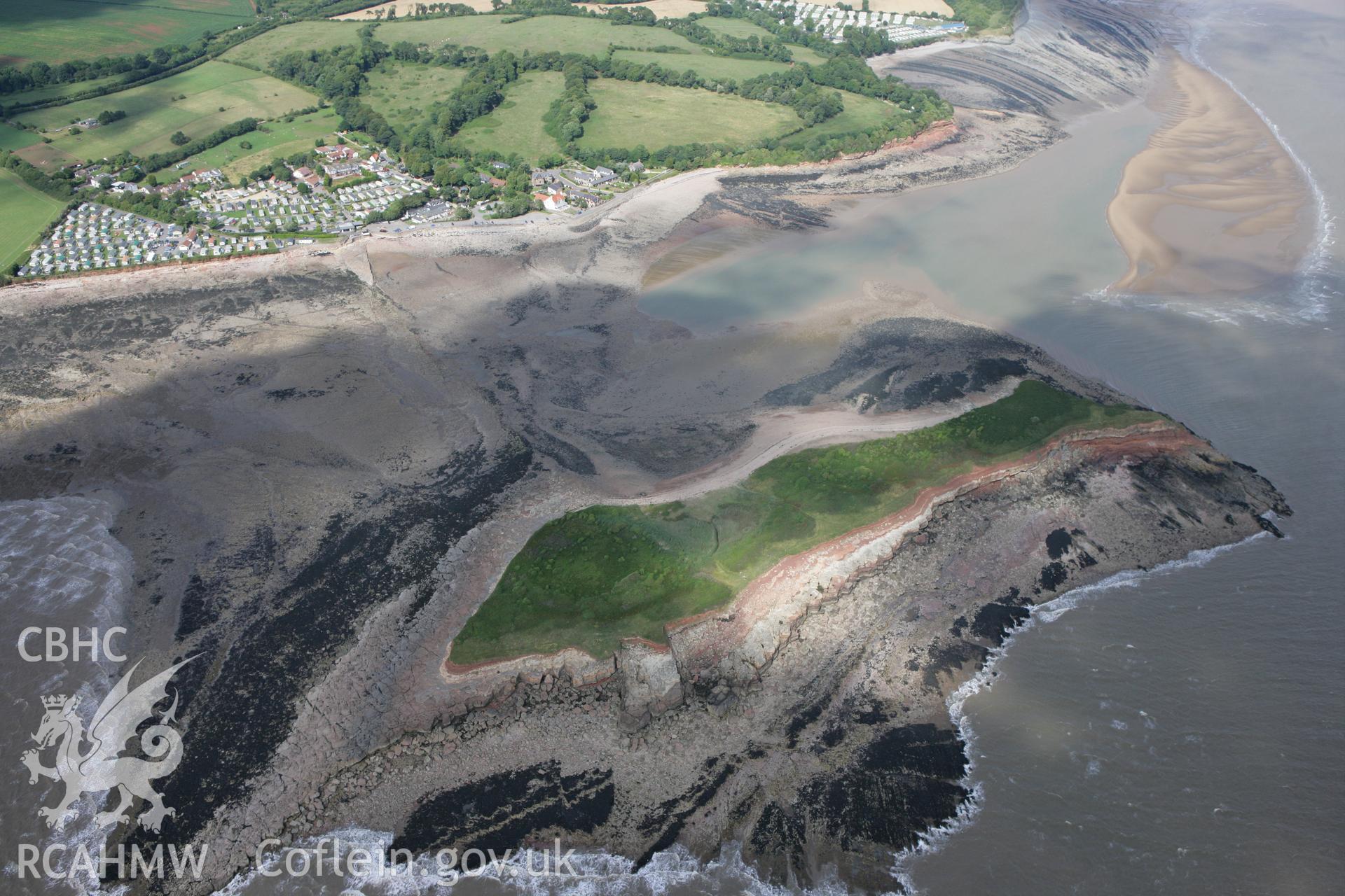 RCAHMW colour oblique photograph of Sully Island Promontory Fort. Taken by Toby Driver on 29/07/2010.