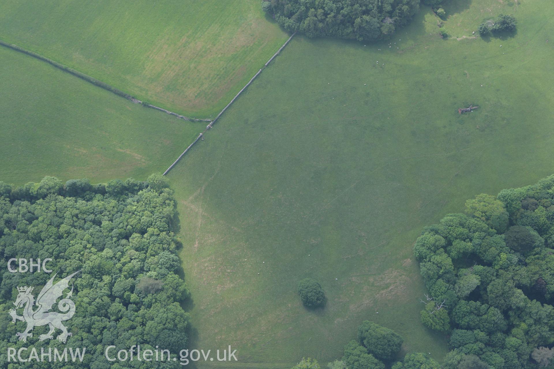 RCAHMW colour oblique photograph of Field south of Bryn yr Hen Bobl burial chamber. Taken by Toby Driver on 10/06/2010.