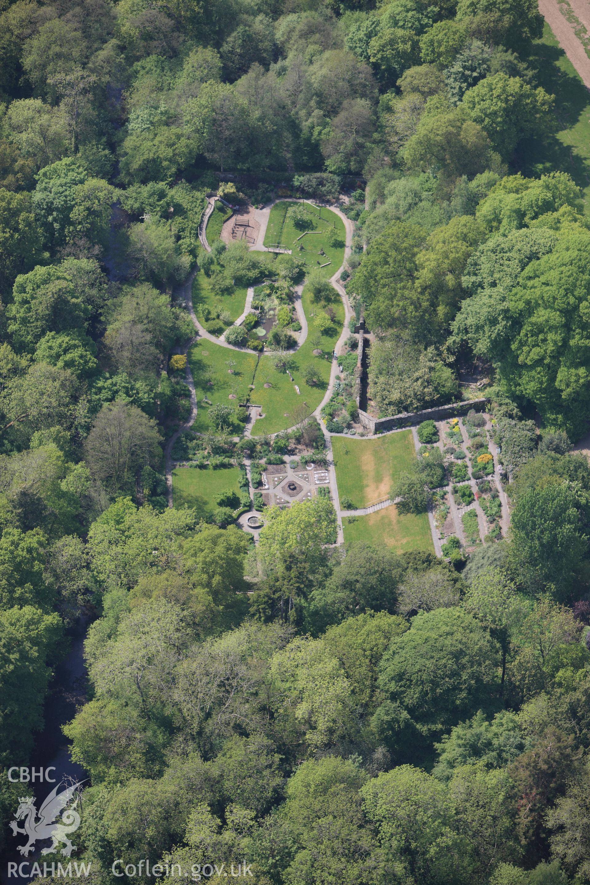 RCAHMW colour oblique photograph of Tyglyn, walled garden. Taken by Toby Driver on 25/05/2010.