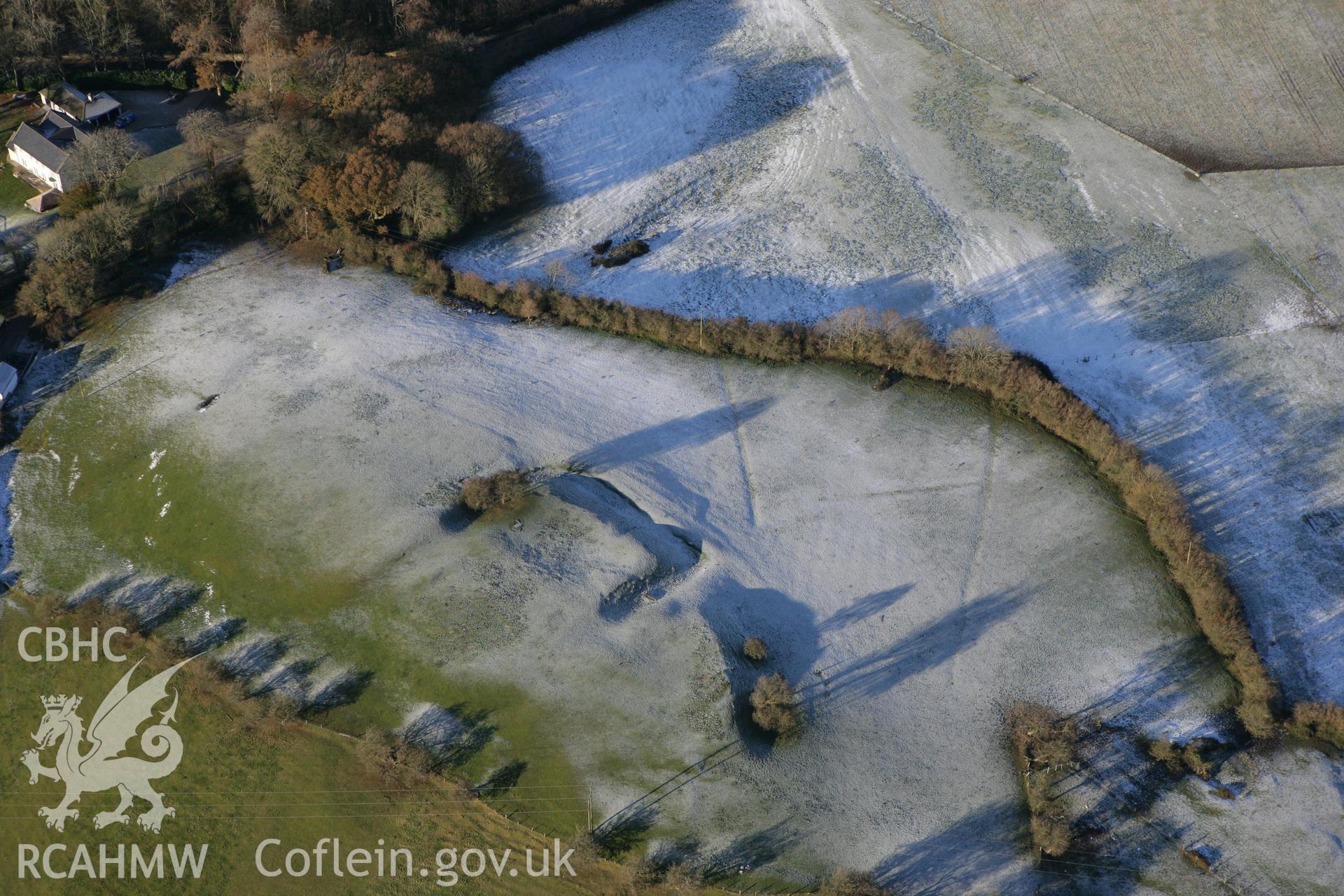 RCAHMW colour oblique photograph of Castell Moel. Taken by Toby Driver on 08/12/2010.