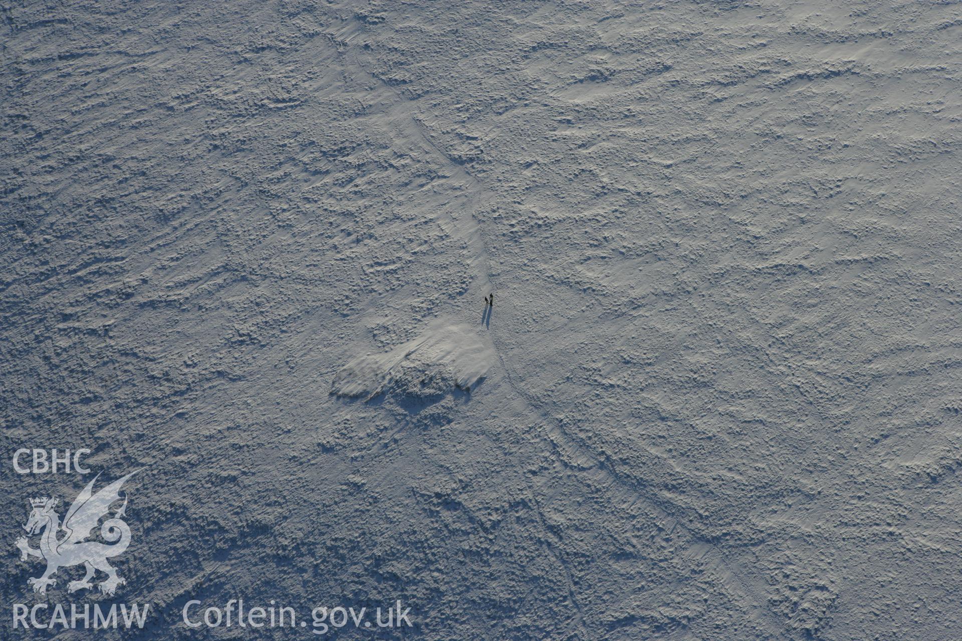 RCAHMW colour oblique photograph of Foel Cwm-cerwyn cairn. Taken by Toby Driver on 01/12/2010.