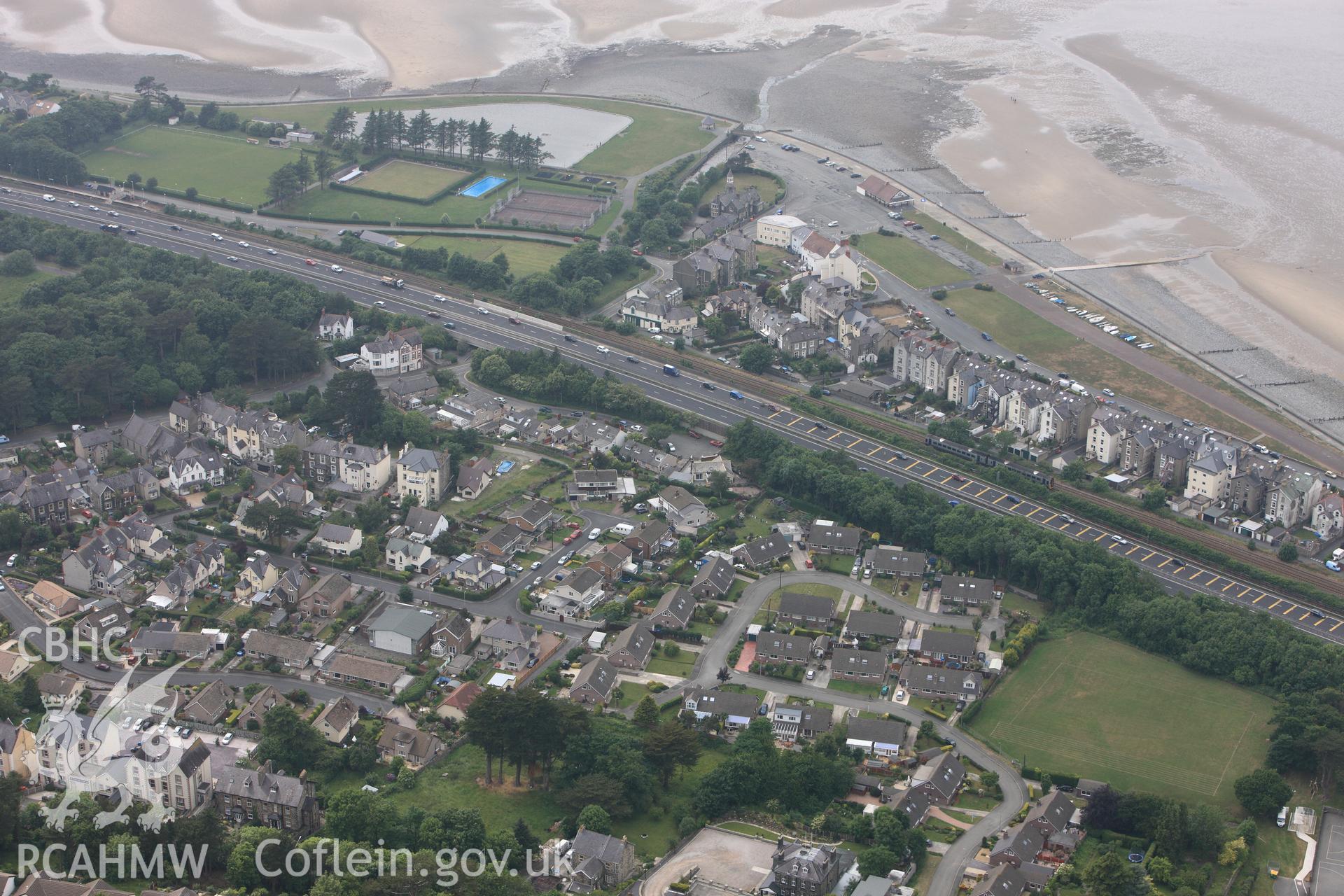 RCAHMW colour oblique photograph of Llanfairfechan, sea front. Taken by Toby Driver on 10/06/2010.