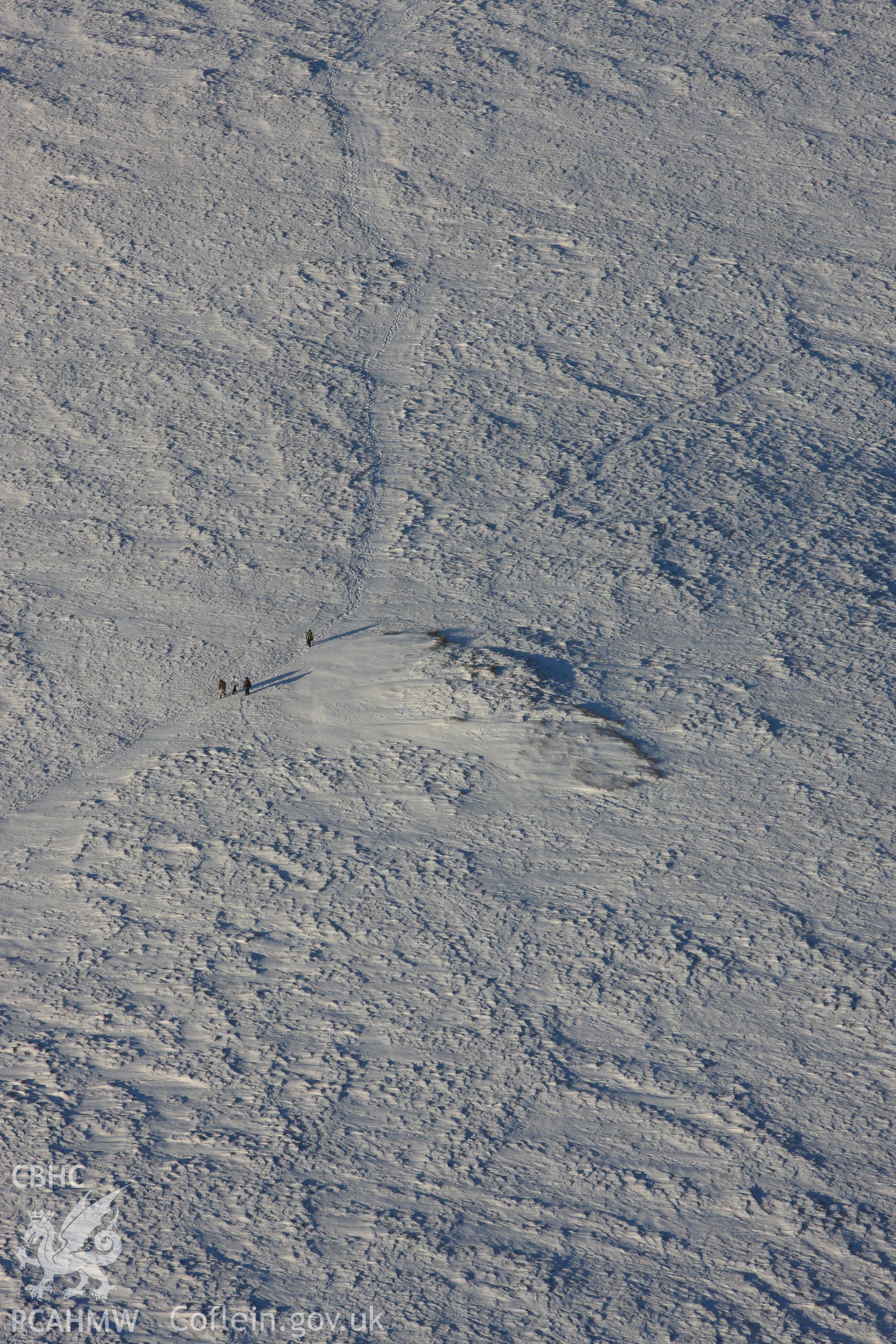 RCAHMW colour oblique photograph of Foel Cwm-cerwyn cairn. Taken by Toby Driver on 01/12/2010.