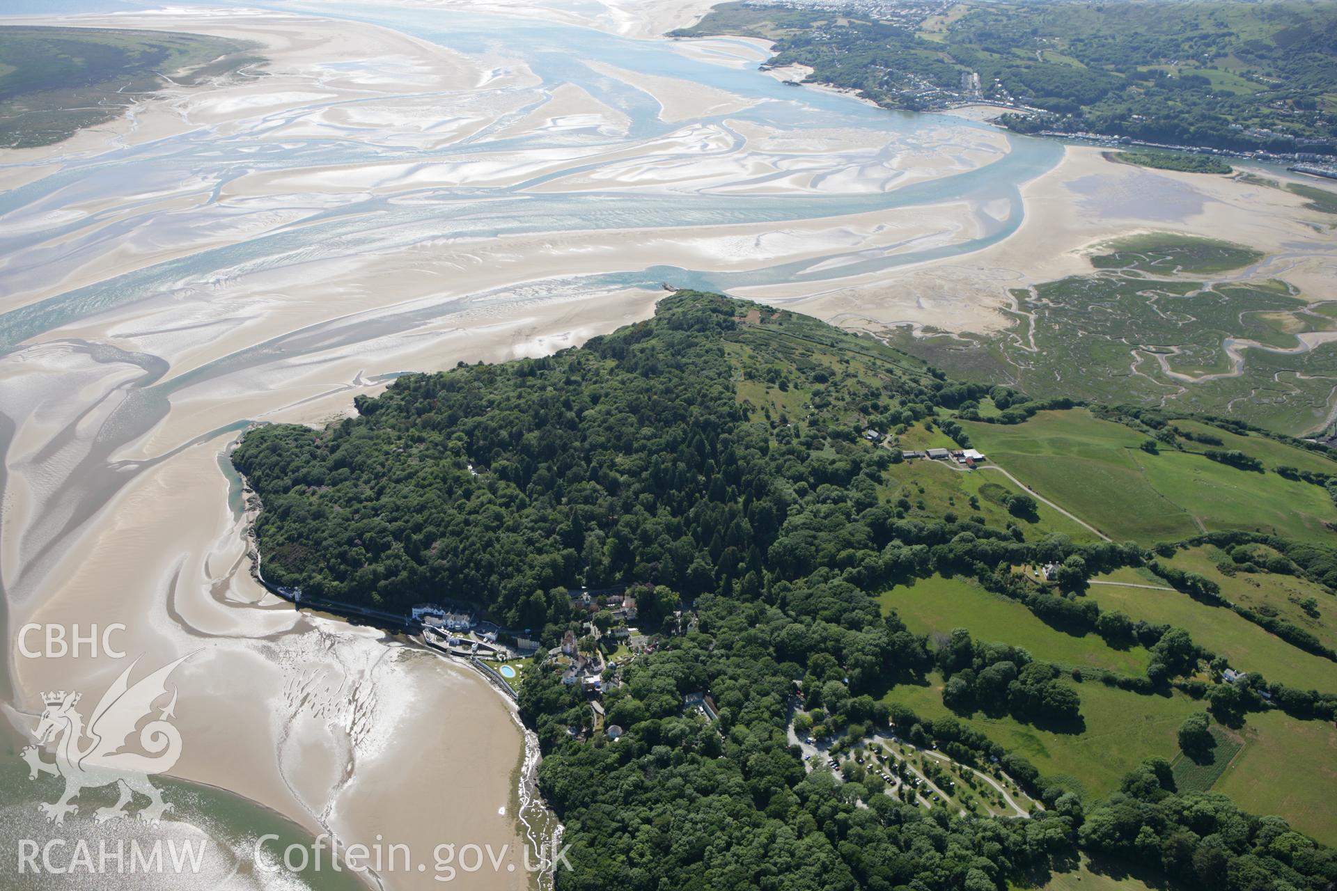 RCAHMW colour oblique photograph of Portmeirion. Taken by Toby Driver on 16/06/2010.