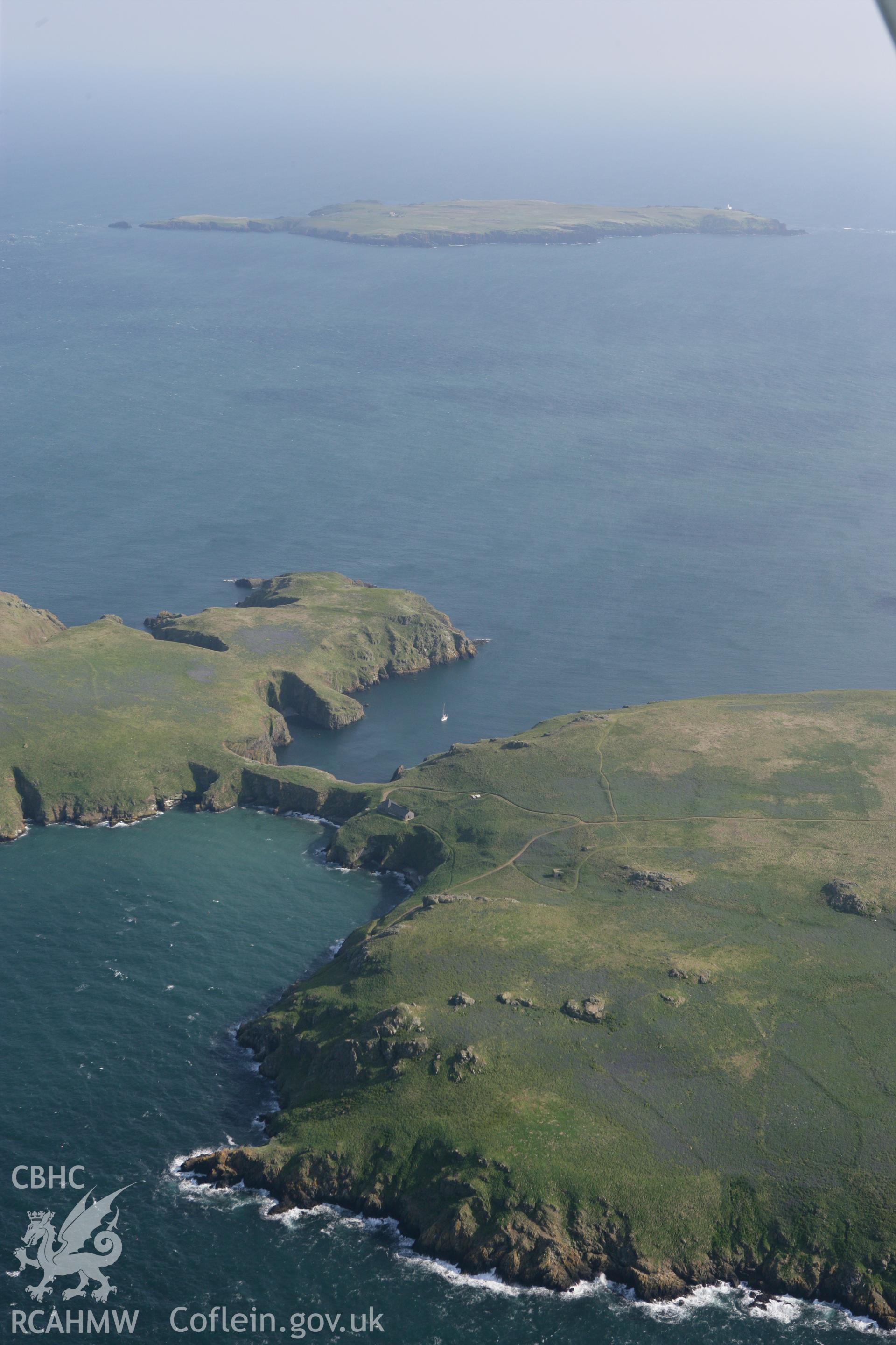 RCAHMW colour oblique photograph of Skomer Island, The Neck. Taken by Toby Driver on 25/05/2010.