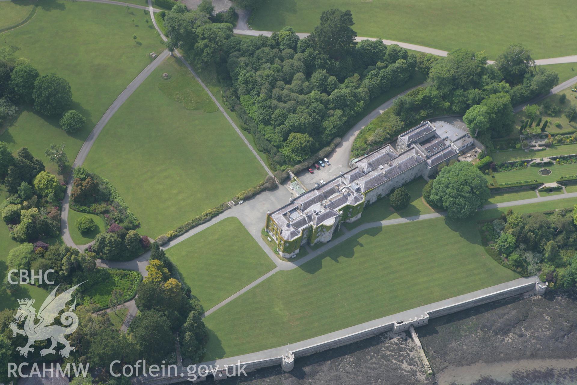 RCAHMW colour oblique photograph of Plas Newydd house. Taken by Toby Driver on 10/06/2010.