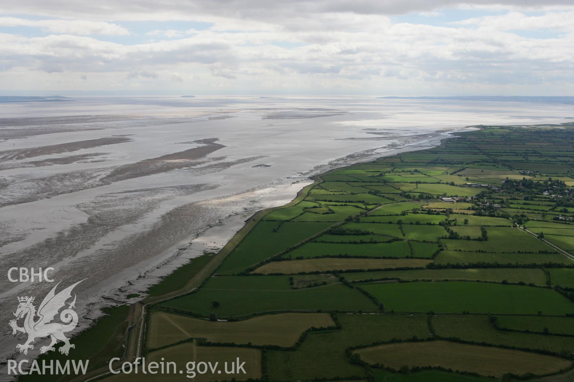 RCAHMW colour oblique photograph of the site of the Magor Pill wrecks. Taken by Toby Driver on 29/07/2010.