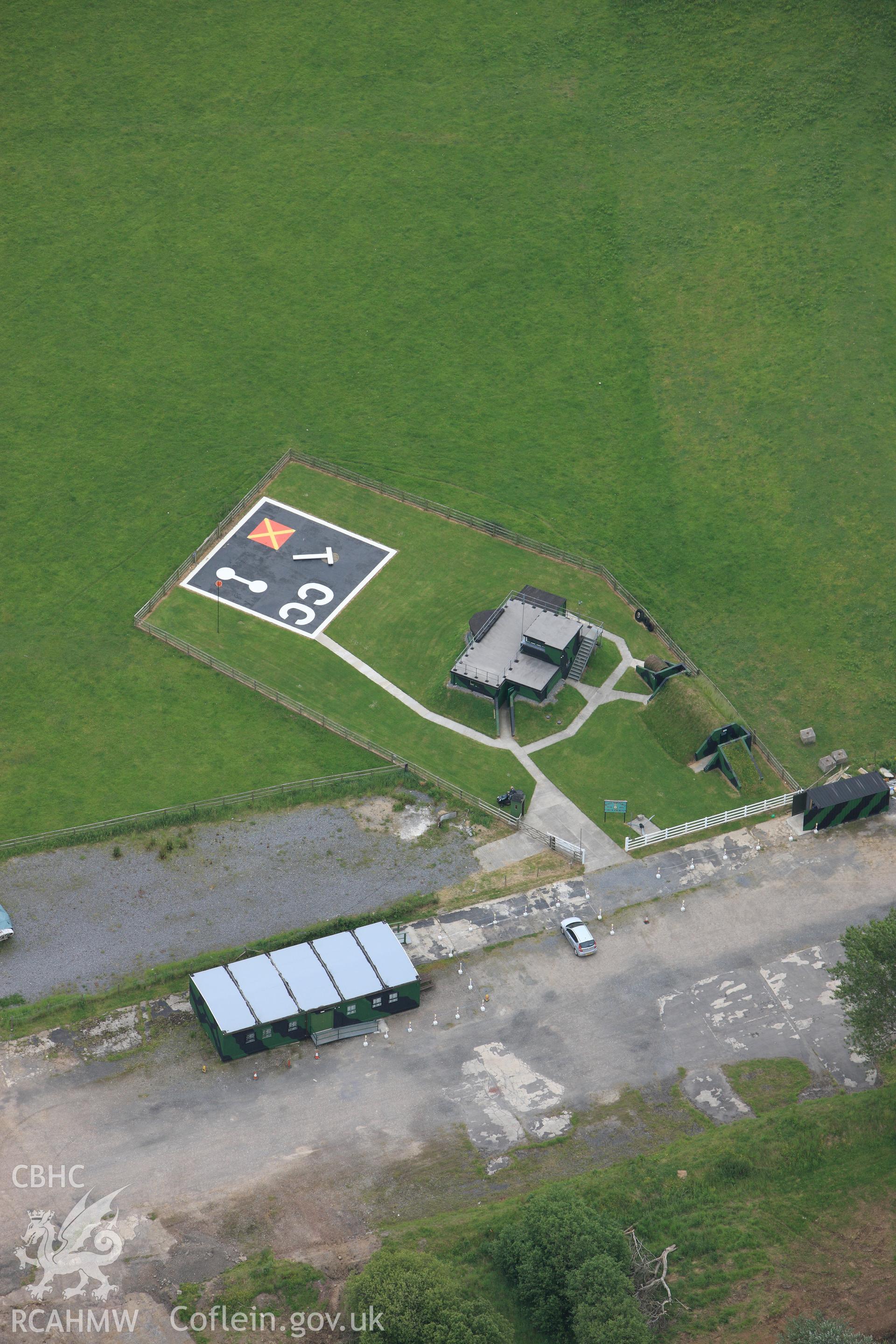 RCAHMW colour oblique photograph of Carew Cheriton Control Tower. Taken by Toby Driver on 11/06/2010.