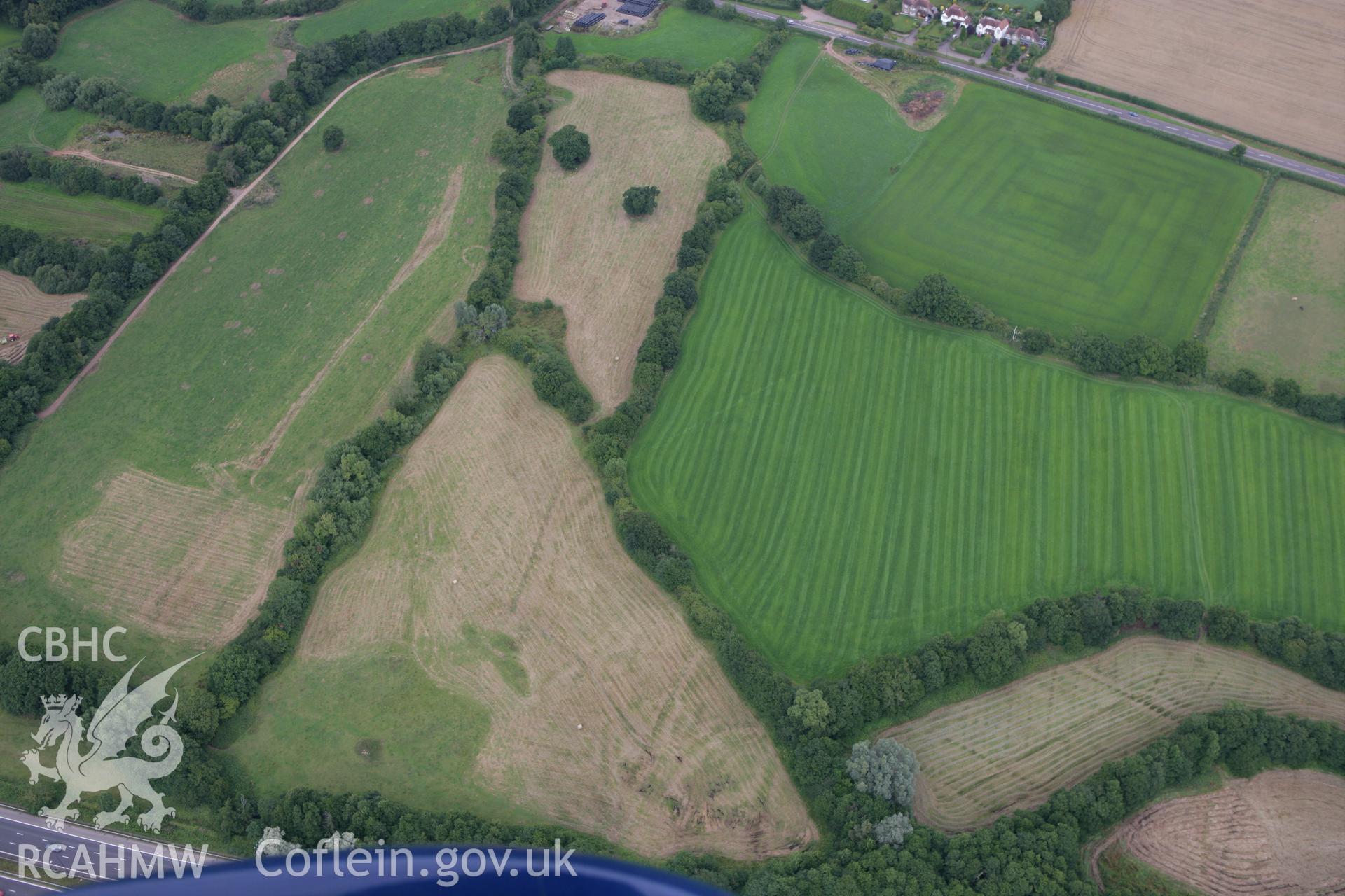 RCAHMW colour oblique photograph of Ford Farm Roman Villa, Langstone. Taken by Toby Driver on 29/07/2010.