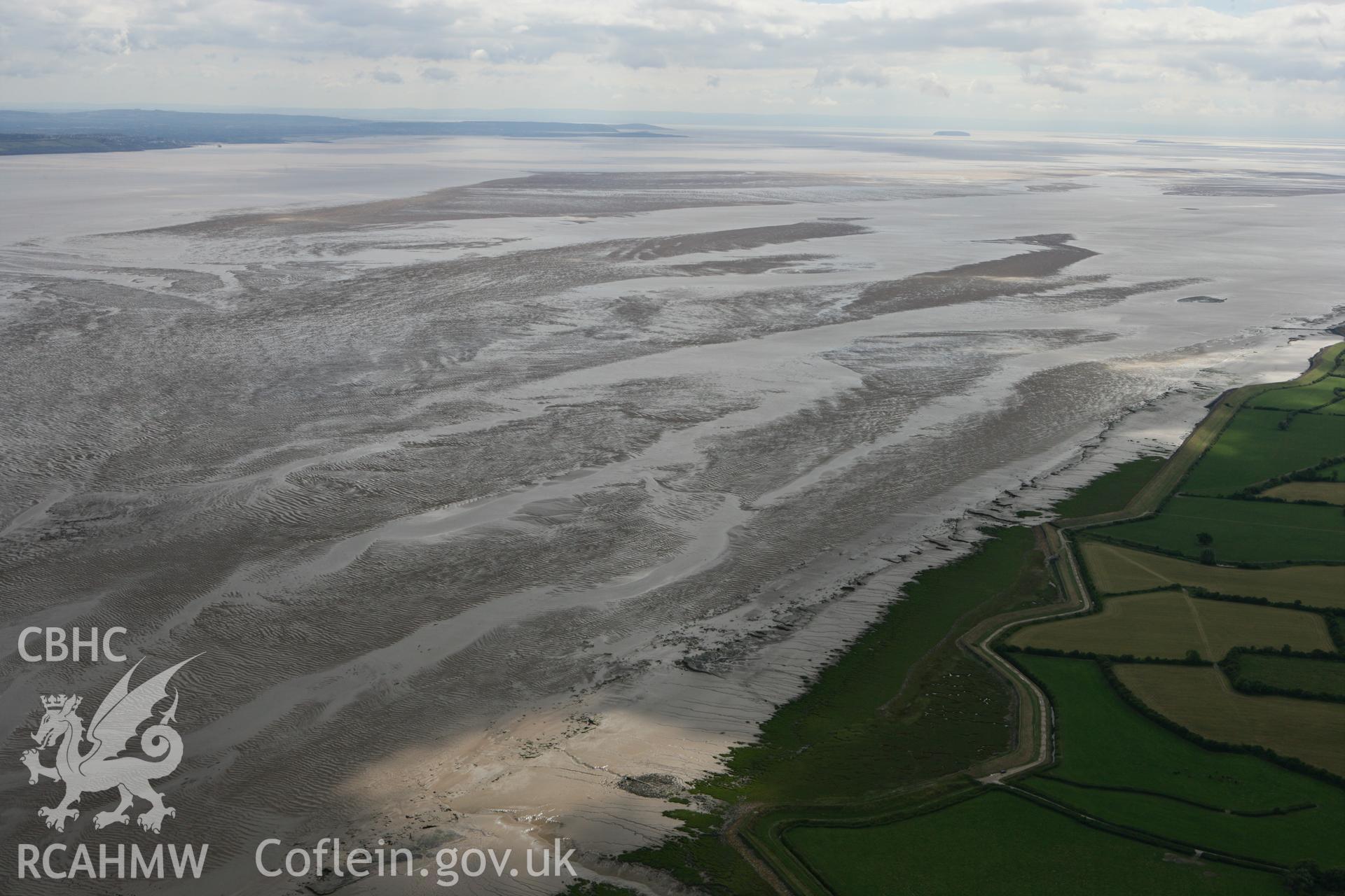 RCAHMW colour oblique photograph of the site of the Magor Pill wrecks. Taken by Toby Driver on 29/07/2010.