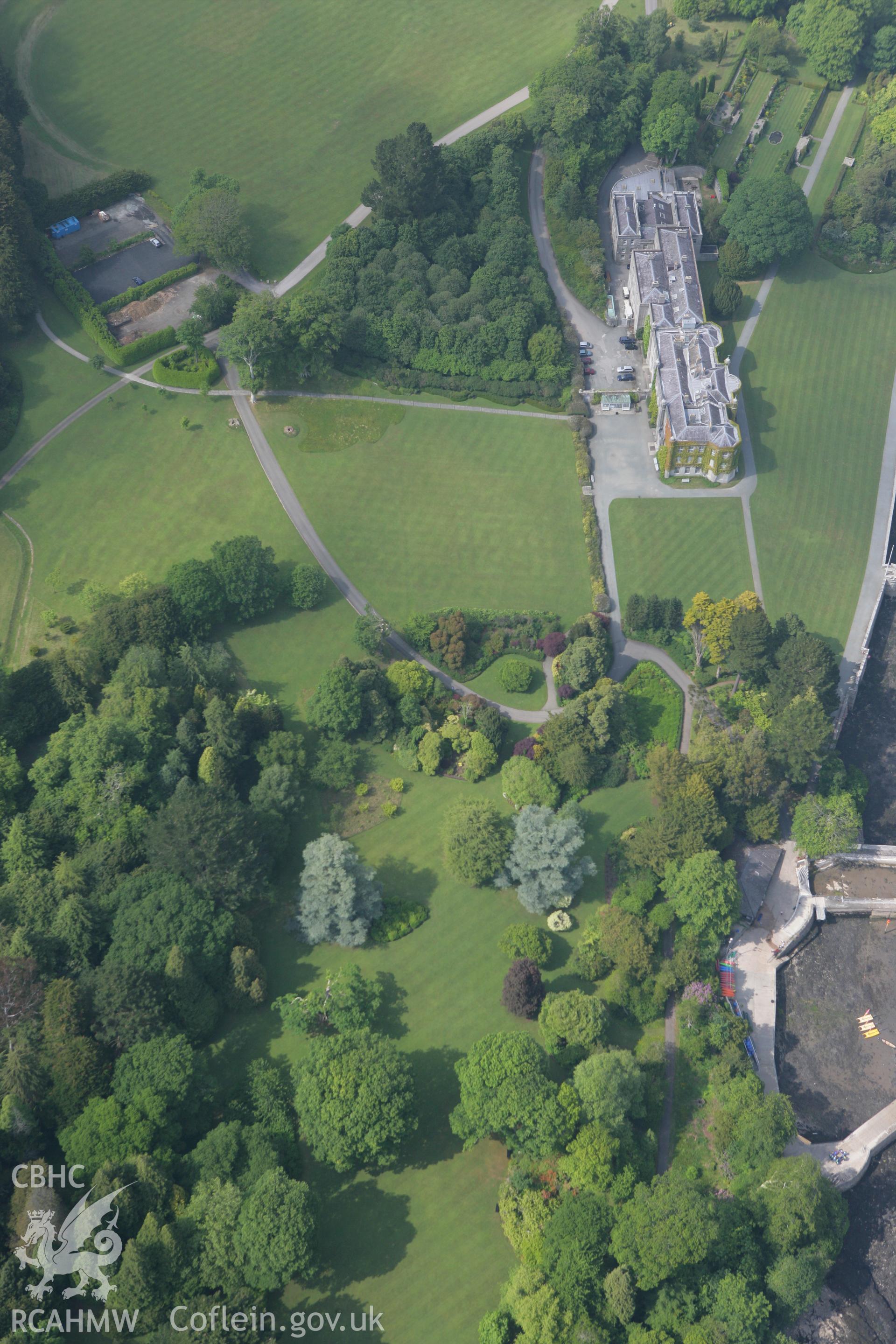 RCAHMW colour oblique photograph of Plas Newydd house. Taken by Toby Driver on 10/06/2010.