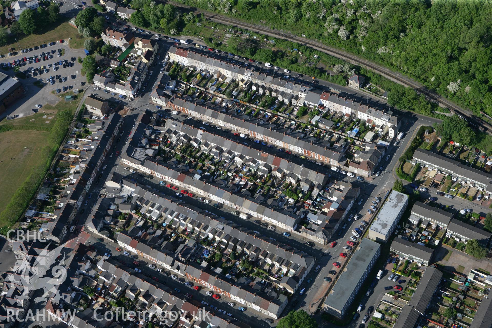 RCAHMW colour oblique photograph of housing at Cogan, Penarth. Taken by Toby Driver on 24/05/2010.