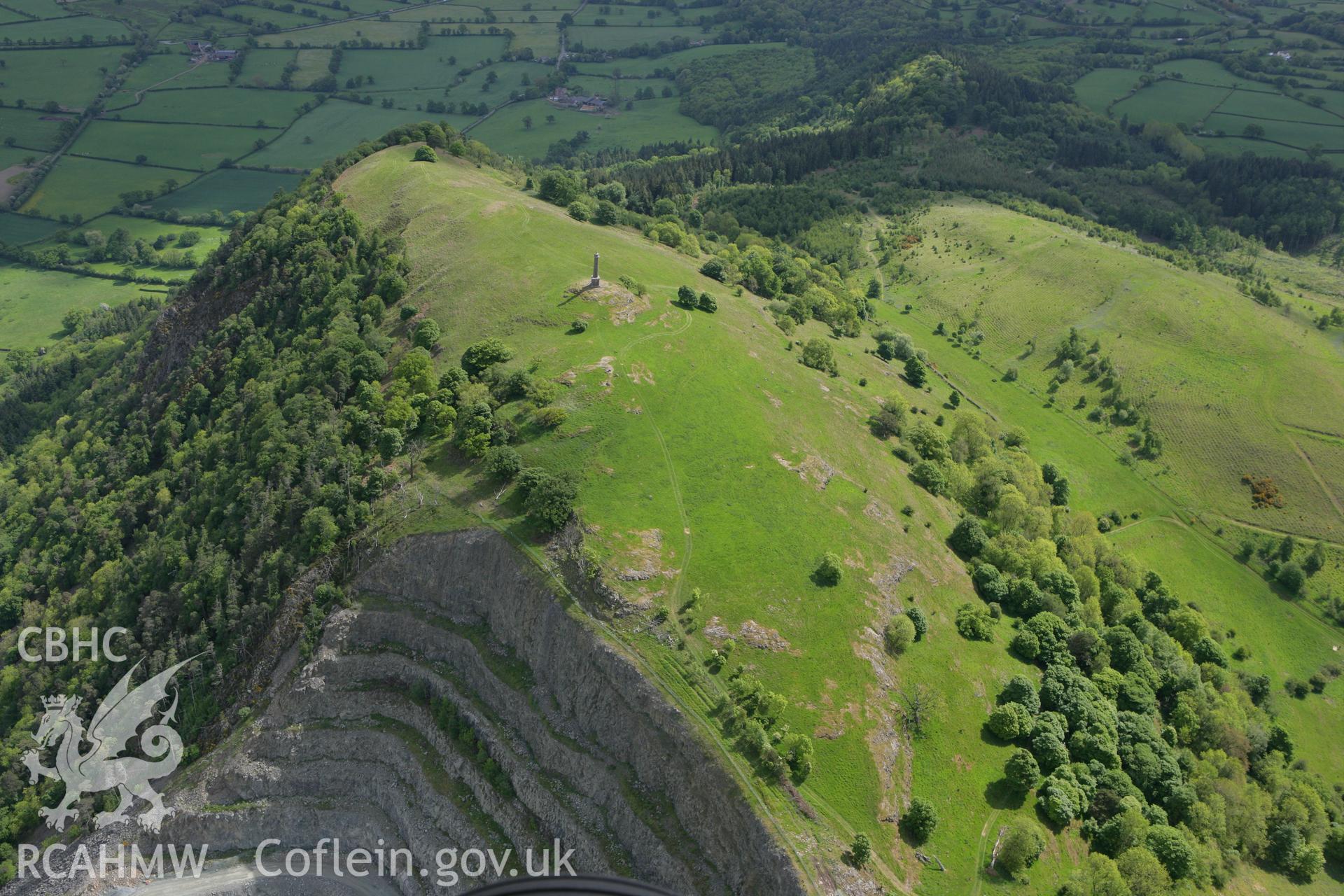 RCAHMW colour oblique photograph of Breidden Hillfort. Taken by Toby Driver on 27/05/2010.