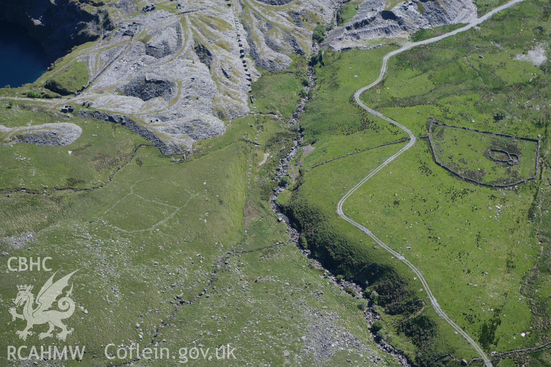 RCAHMW colour oblique photograph of Cwm Treweunudd Sheep Fold. Taken by Toby Driver on 16/06/2010.