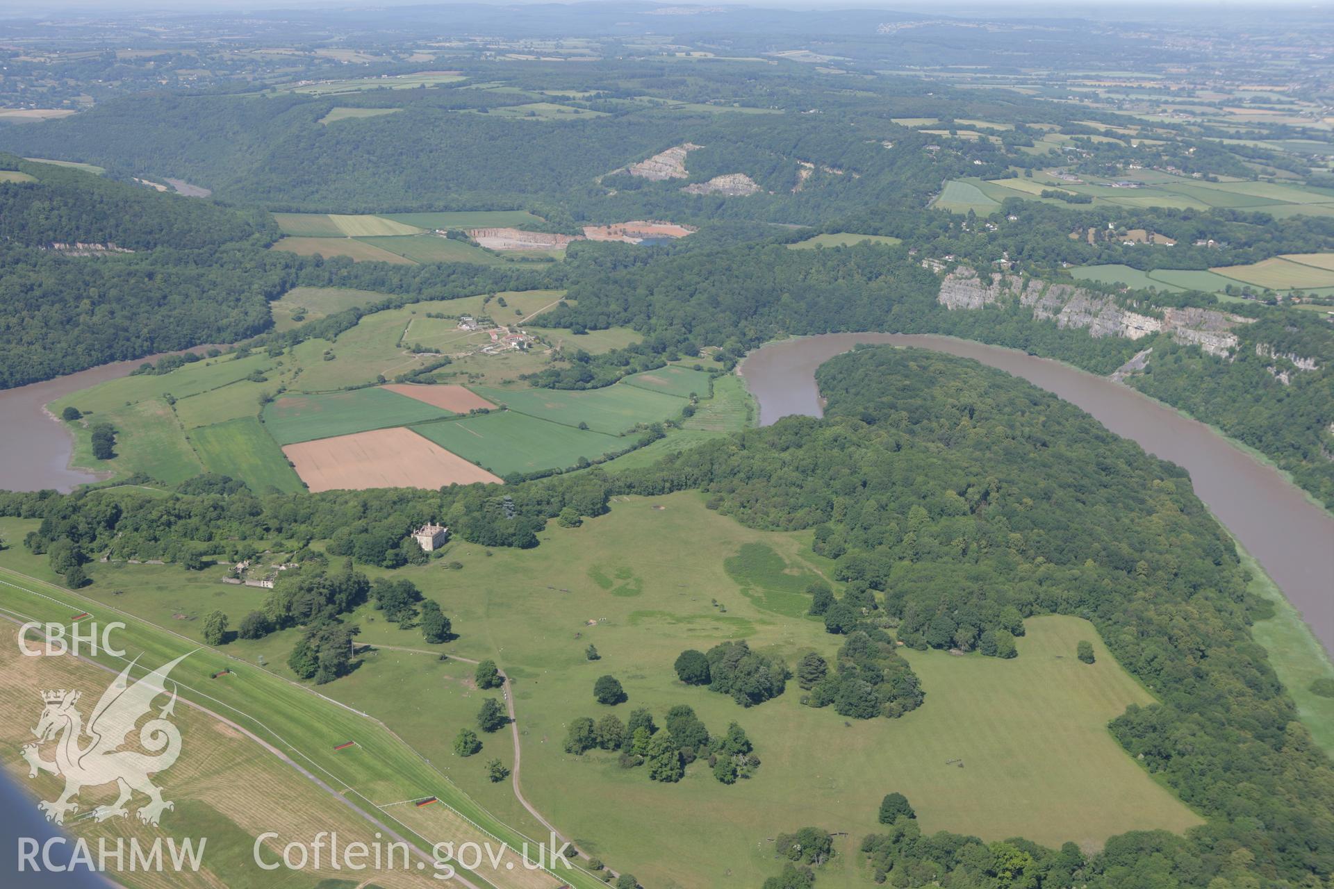 RCAHMW colour oblique photograph of Piercefield (Pierce Wood) Camp. Taken by Toby Driver on 21/06/2010.