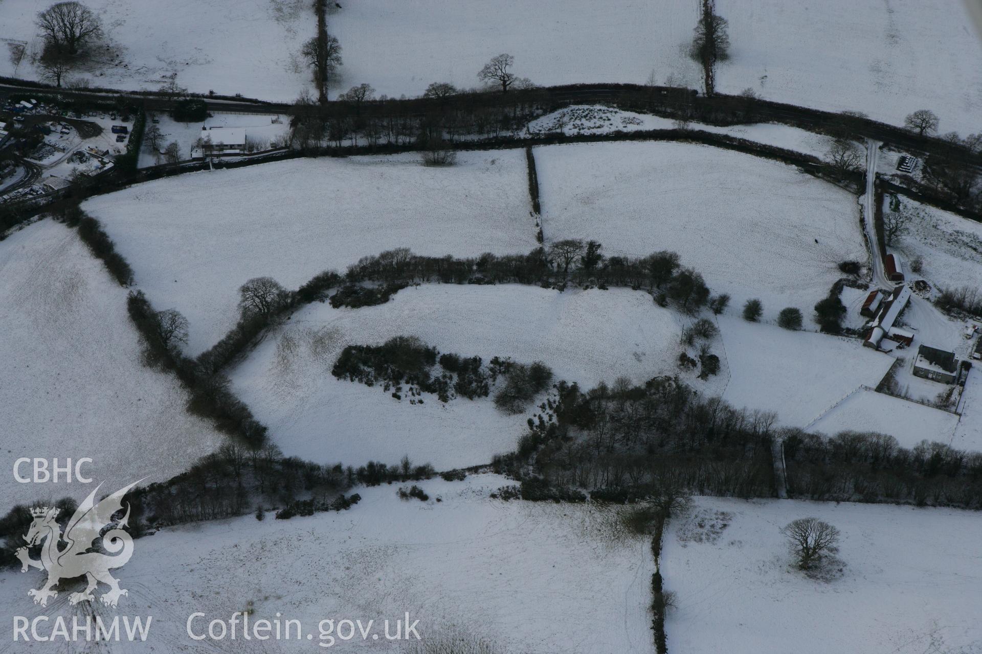 RCAHMW colour oblique photograph of Castell Olwen. Taken by Toby Driver on 02/12/2010.