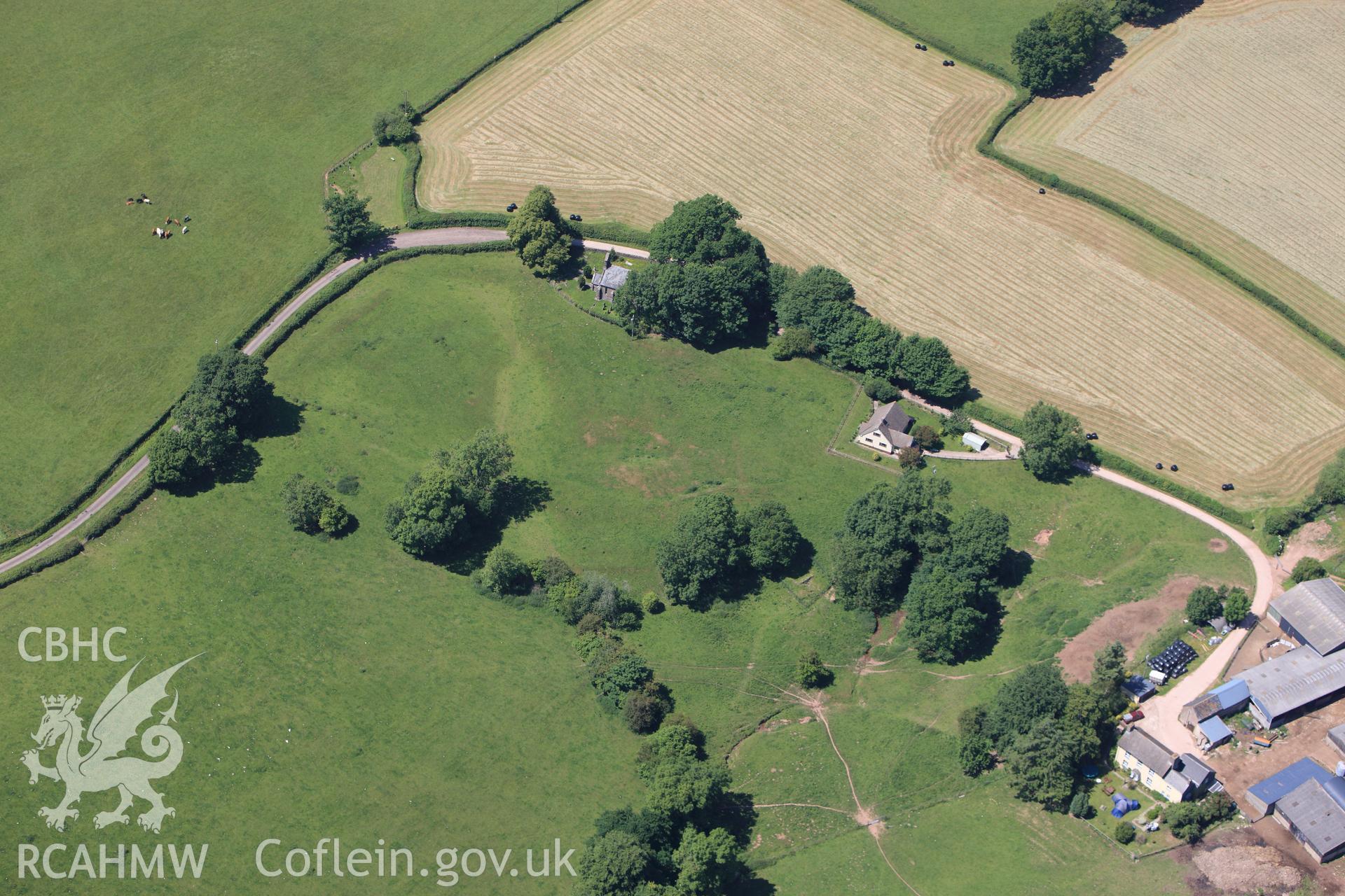 RCAHMW colour oblique photograph of Llanfair Chapel. Taken by Toby Driver on 21/06/2010.