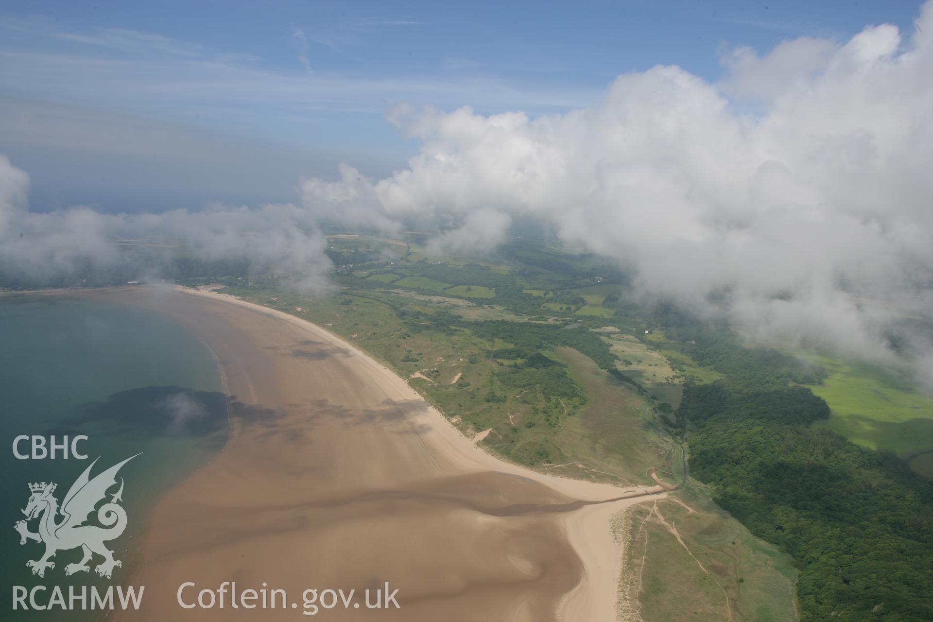 RCAHMW colour oblique photograph of Oxwich Bay, Gower. Taken by Toby Driver on 22/06/2010.