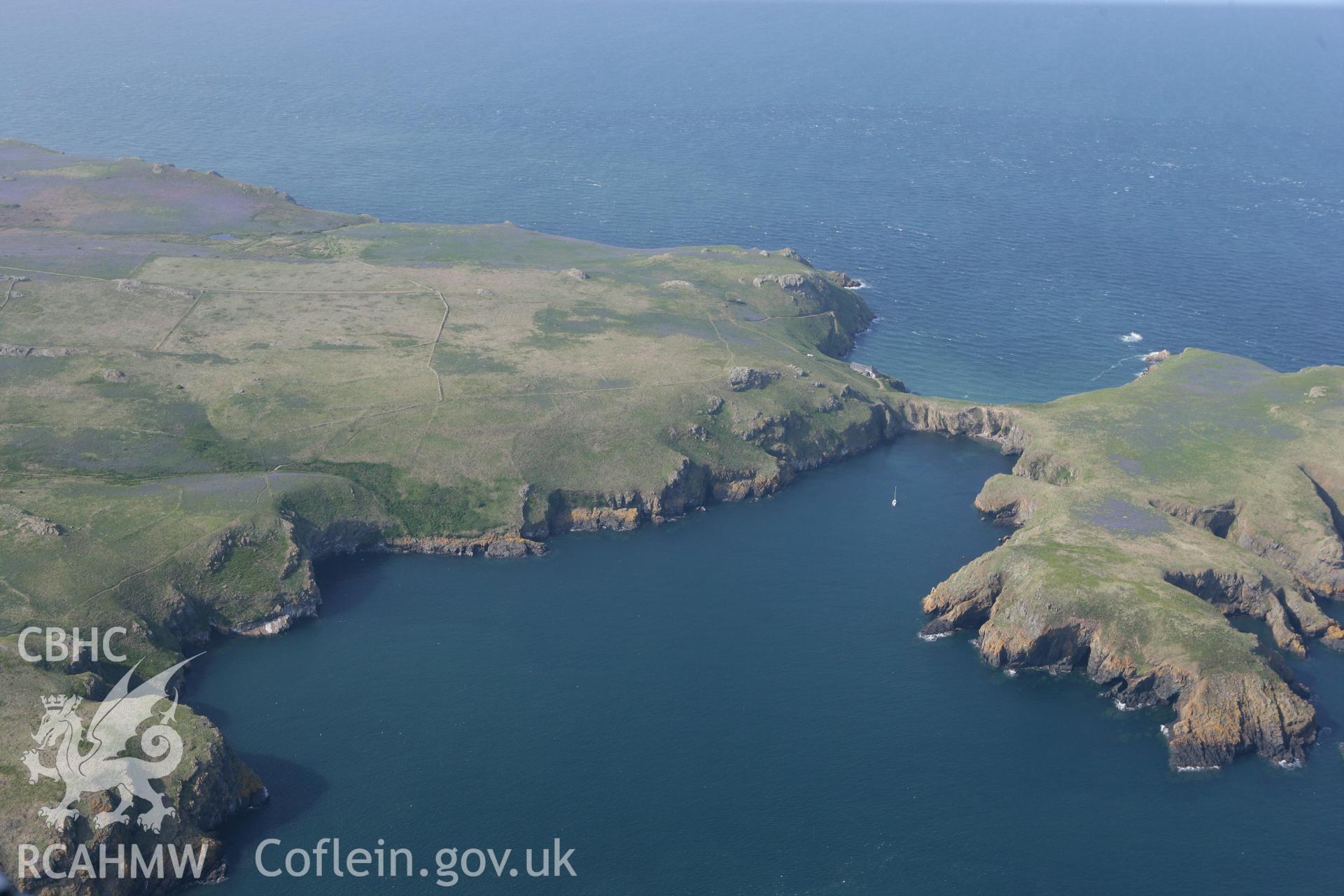 RCAHMW colour oblique photograph of Skomer Island, The Neck. Taken by Toby Driver on 25/05/2010.