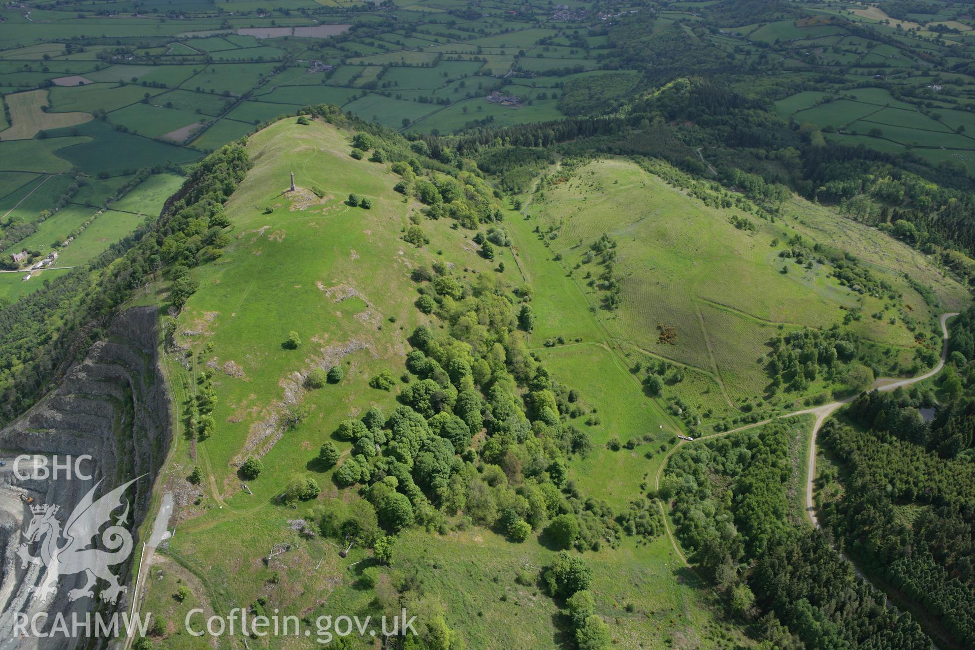 RCAHMW colour oblique photograph of Breidden Hillfort. Taken by Toby Driver on 27/05/2010.