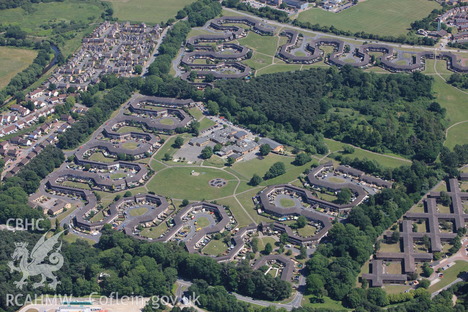 RCAHMW colour oblique photograph of Duffryn Estate, Newport. Taken by Toby Driver on 21/06/2010.